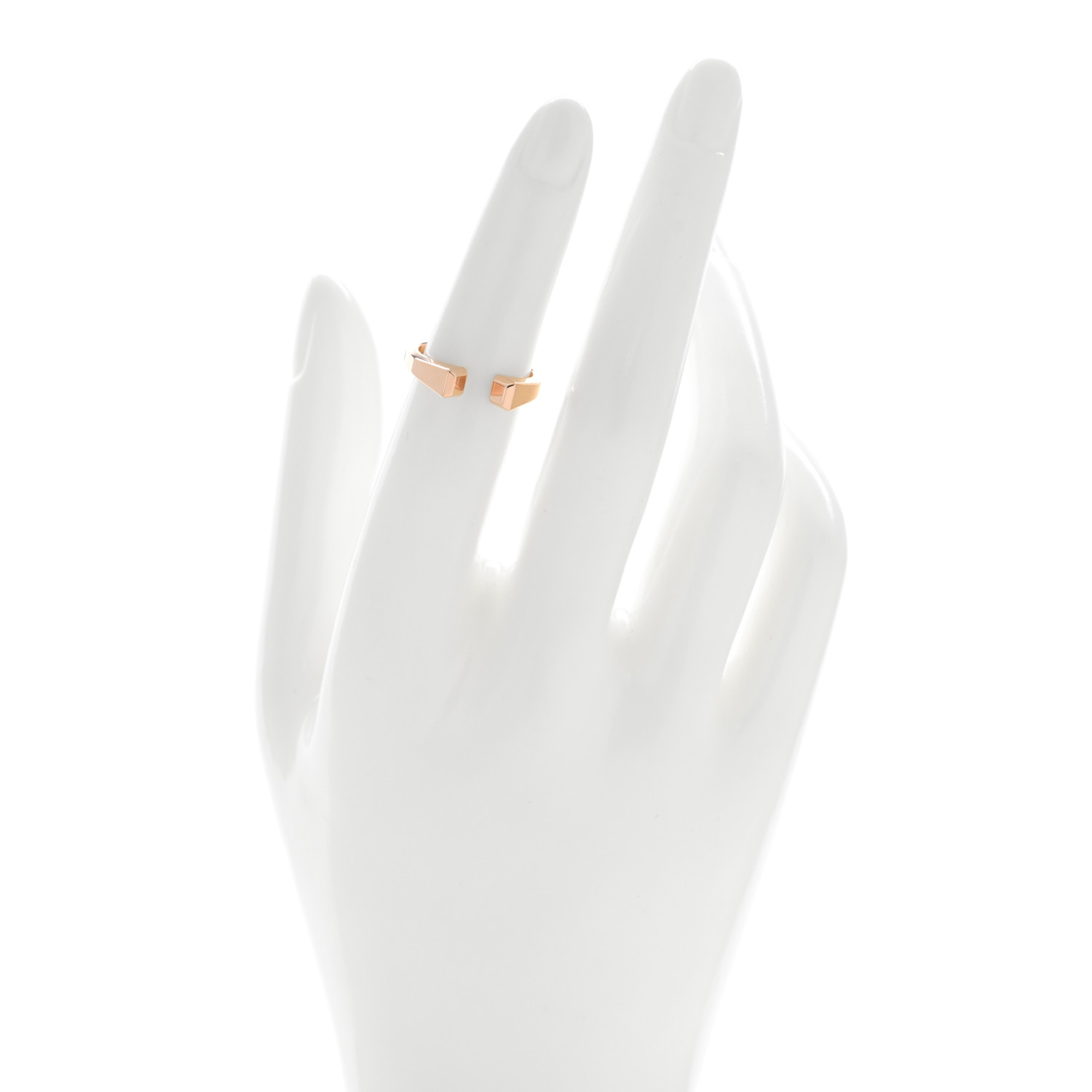 【HERMES】上品エレガント Rose Gold☆Clou de forge PM リング Hermes 18k Rose Gold and Diamond Clou de Forge Ring Size
