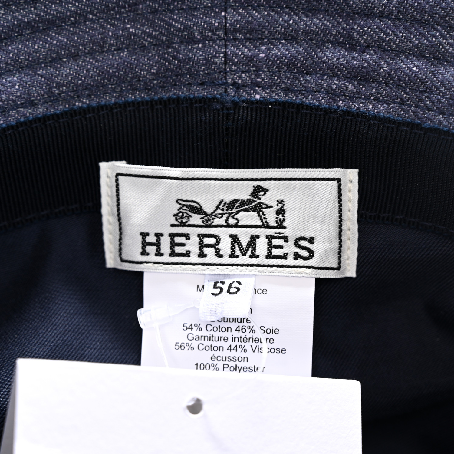 Hermes デニムバケハ HERMES Cotton Eden Bucket Hat 56 Geranium 1700494 | FASHIONPHILE