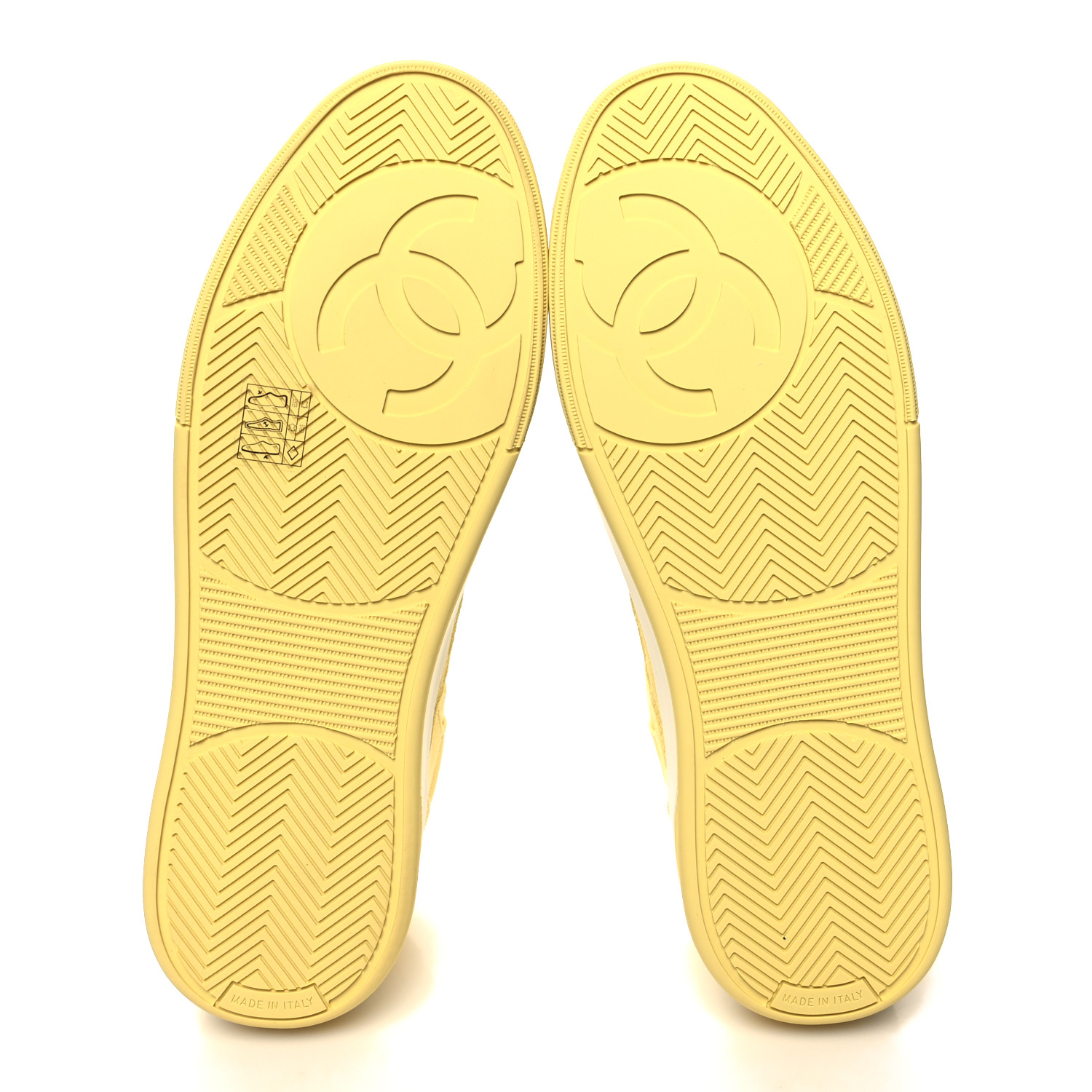 【シャネル】スニーカー コットン カジュアルイエロー☆ CHANEL Cotton Sneakers 40 Yellow White 1447275 | FASHIONPHILE