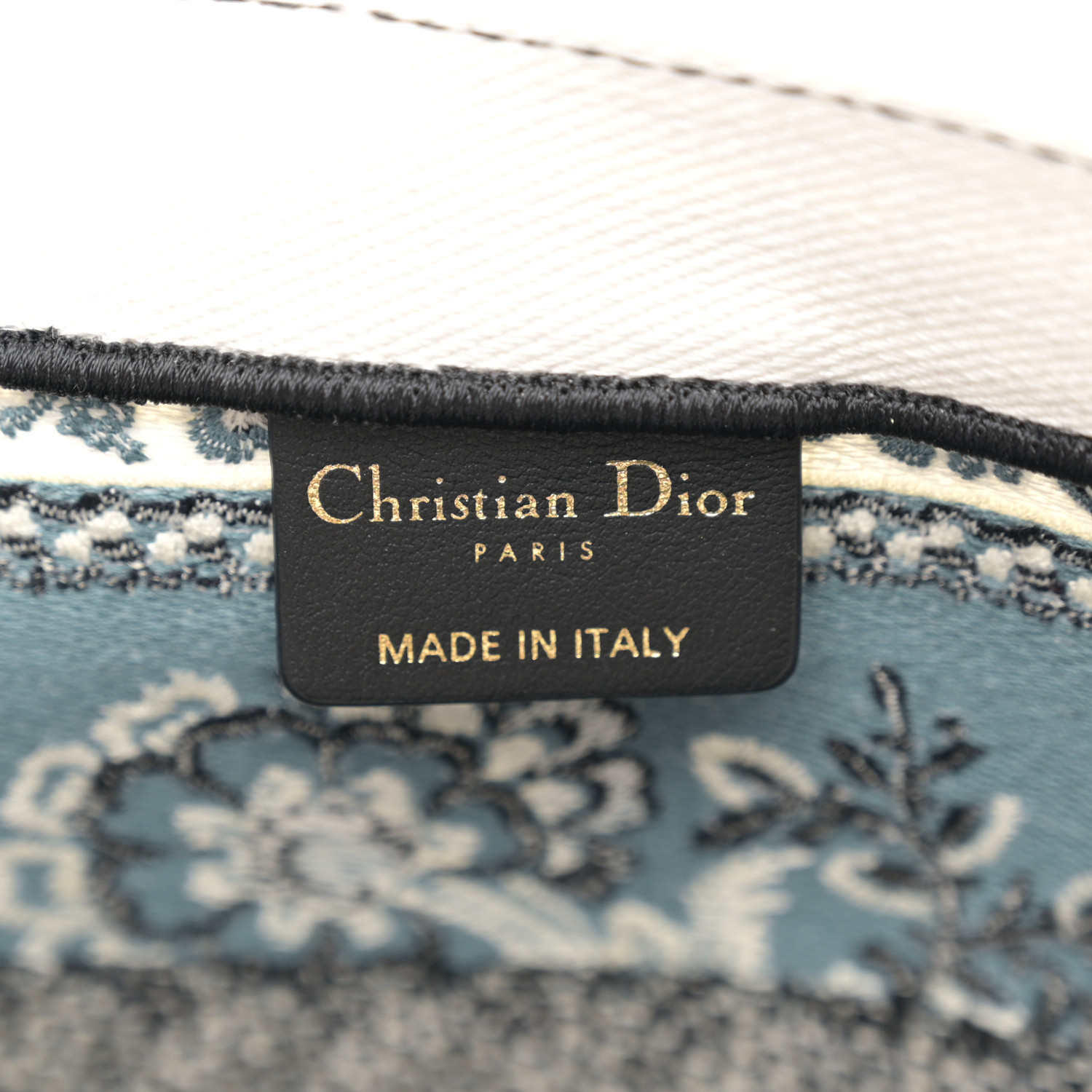 CHRISTIAN DIOR Canvas Butterfly Bandana Embroidered Medium
