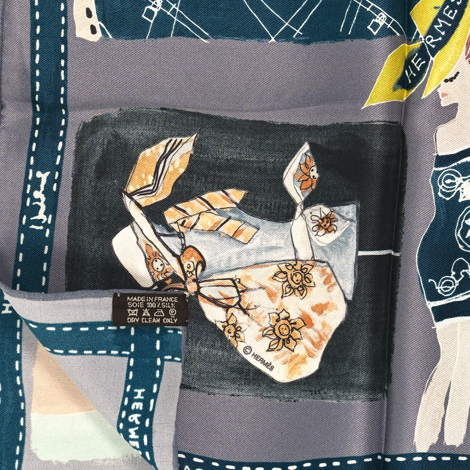 Hermes カレ　J’amie mon carre J'aime mon carré gray - Hermès Scarf Details | Scarf Sage