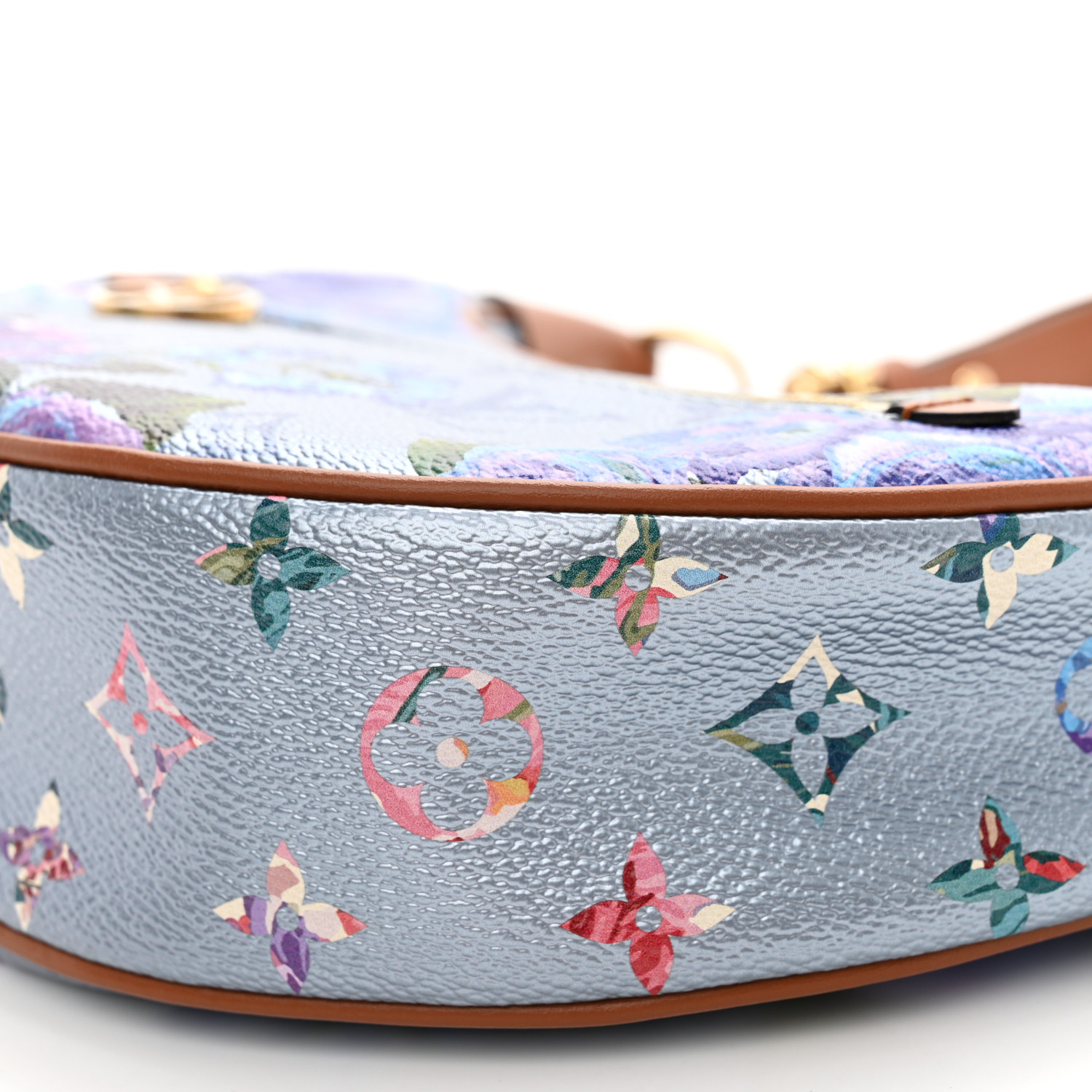 LOUIS VUITTON Metallic Monogram LV Garden Loop PM Blue