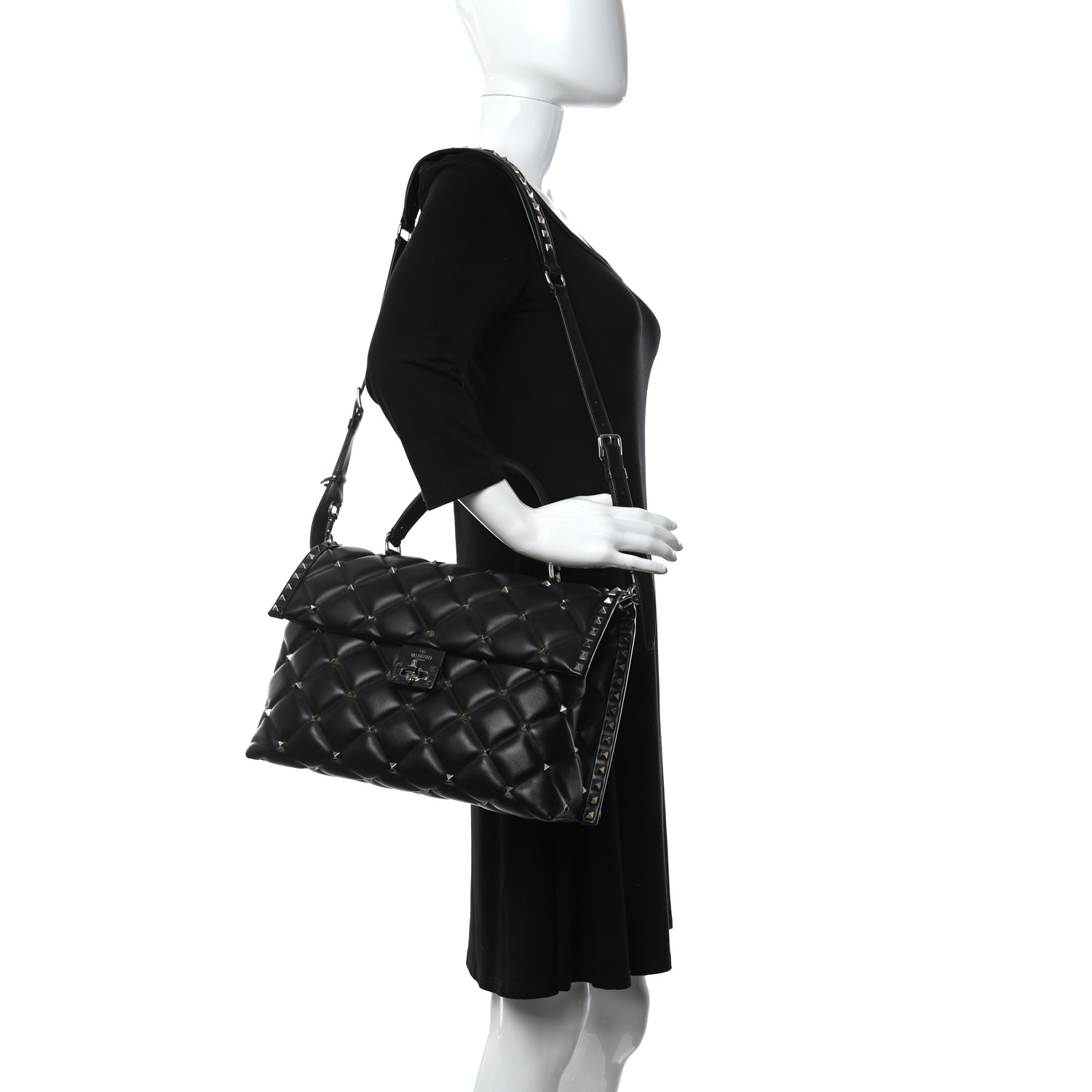 VALENTINO GARAVANI Nappa Large Candystud Top Handle Bag