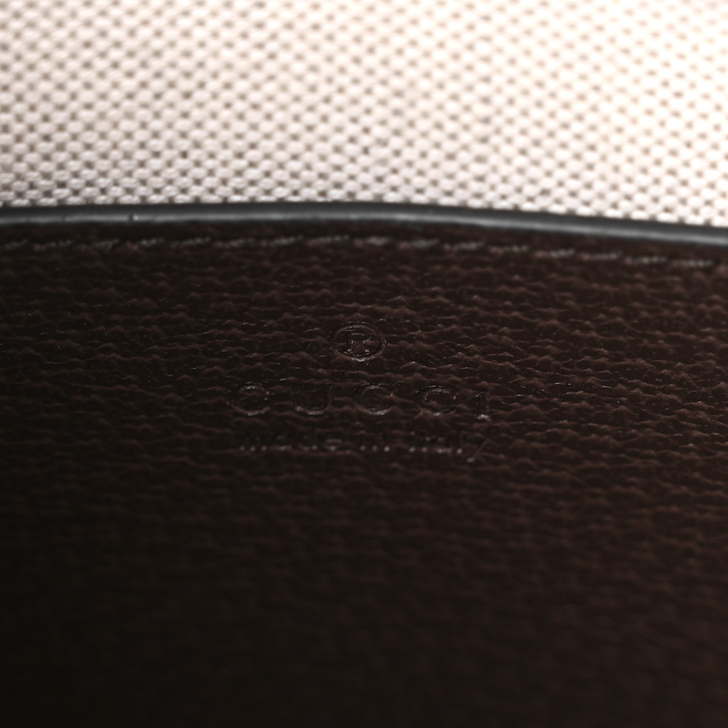 GUCCI Monogram Jumbo GG Textured Dollar Calfskin Web Mini