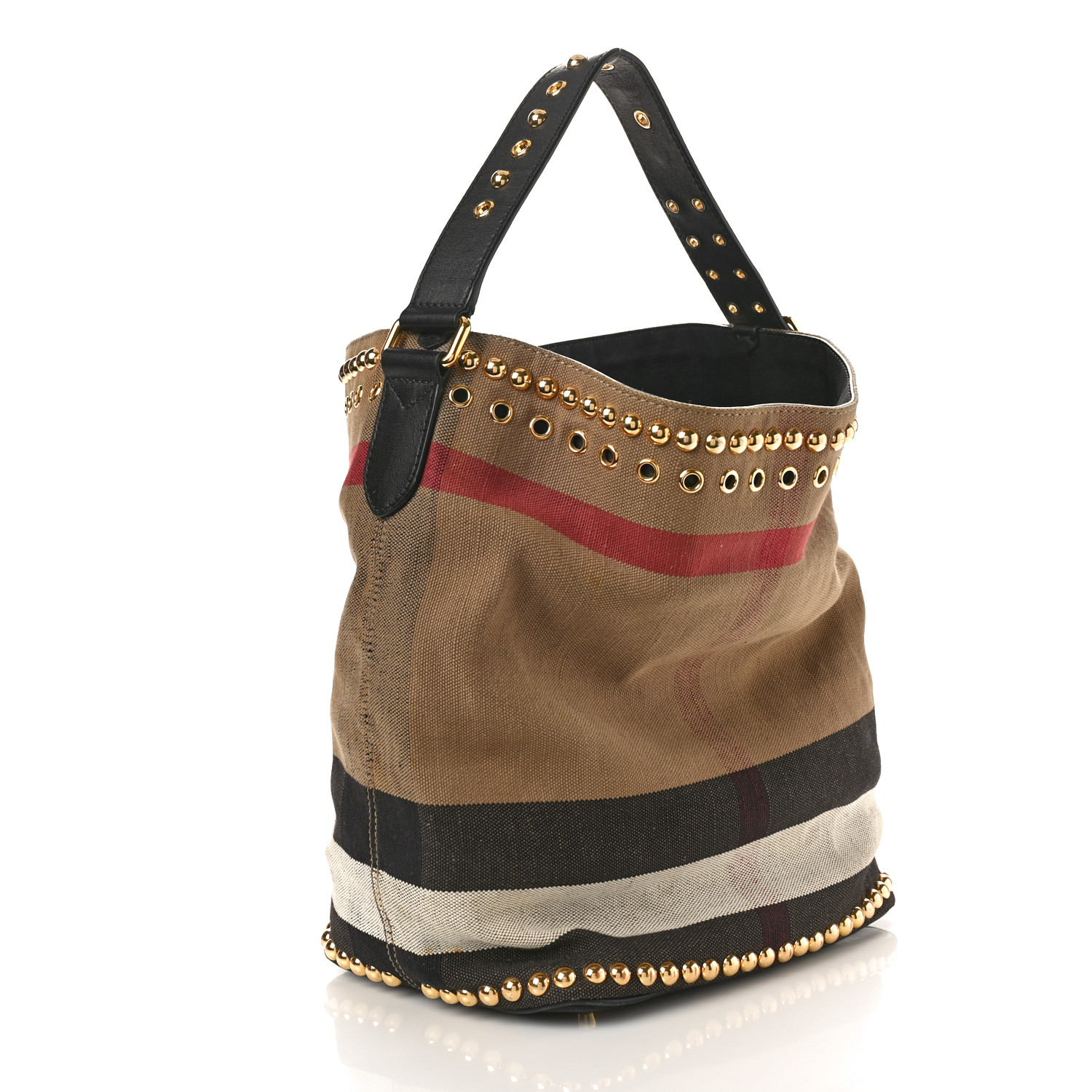 【BURBERRY】ASHBY CHECK BUCKET BAG Burberry House Check Ashby Bucket Bag