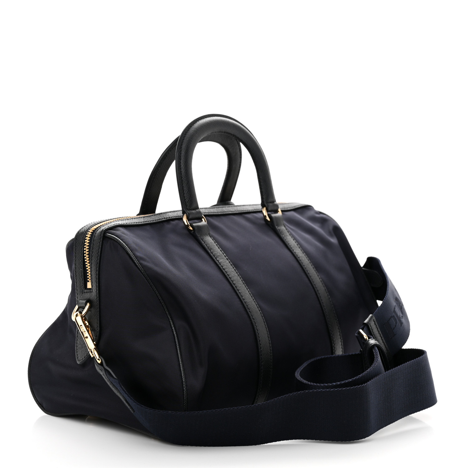 ハンドバッグ Prada Midnight Blue Canvas Medium Re-Edition 1978 Handbag Prada Re-Edition 1978 Medium Re-Nylon and Saffiano Leather