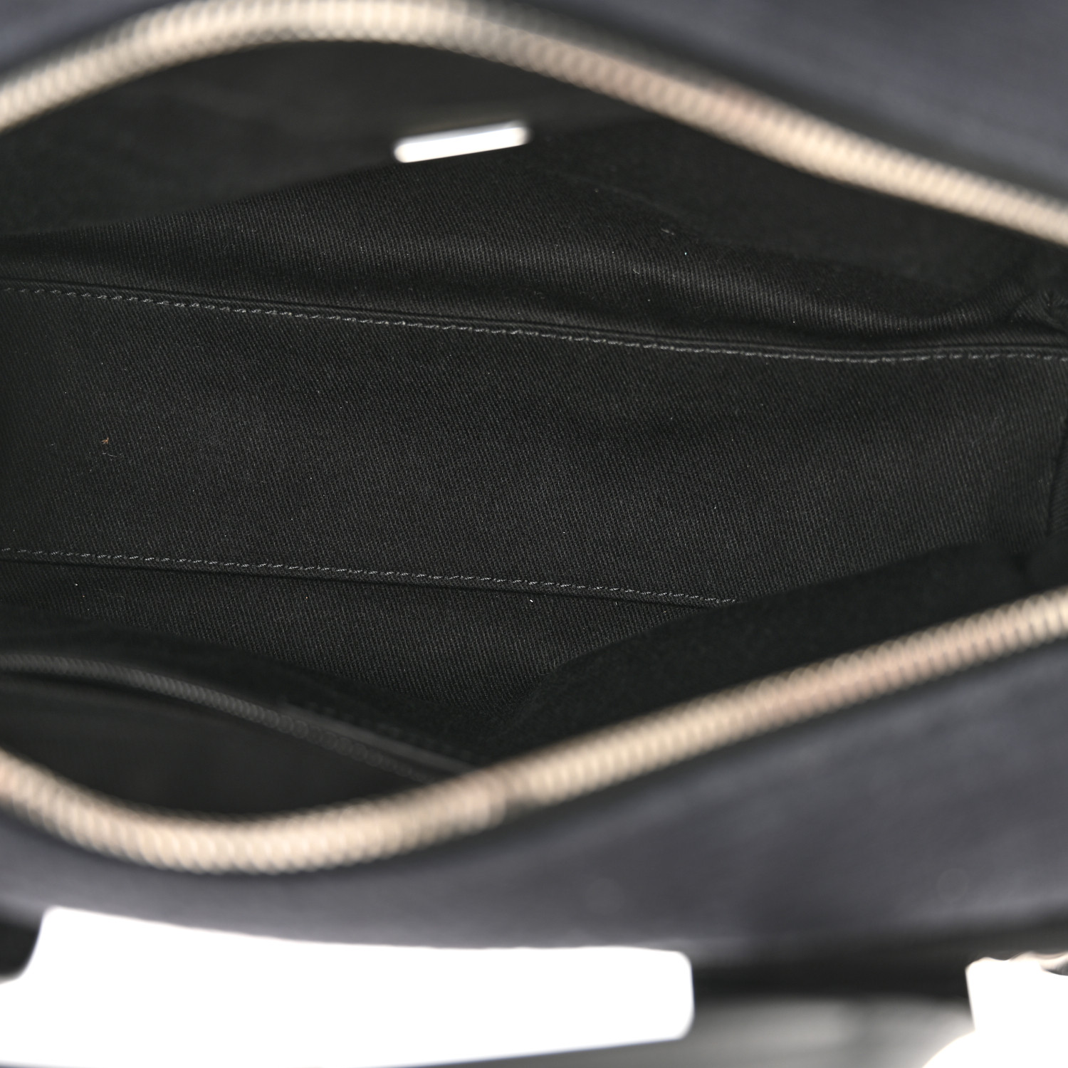 CHANEL Mixed Fibers Small Deauville Bowling Bag Navy Blue