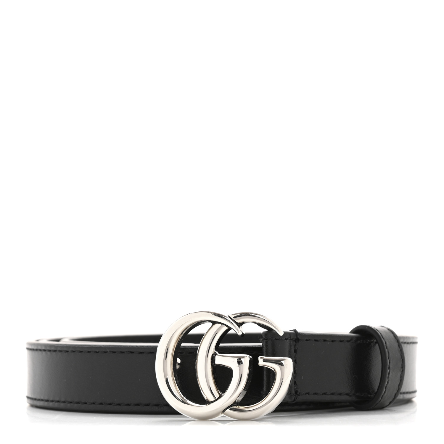 Gucci GGパターン ベルト 90-36 GUCCI Plutone Calfskin Palladium Double G 20mm Belt 90 36