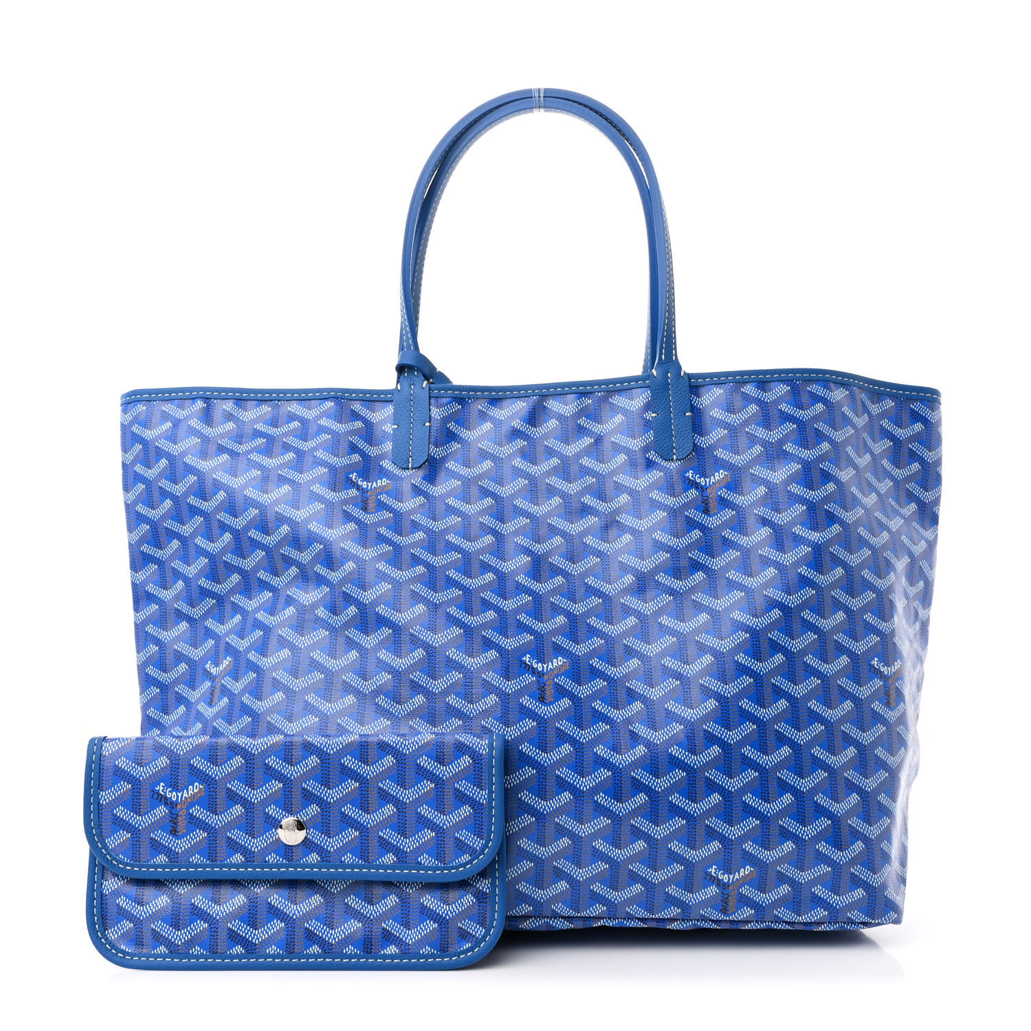 Goyard サンルイpm スカイブルー GOYARD Goyardine Saint Louis PM Sky Blue 1677392 | FASHIONPHILE