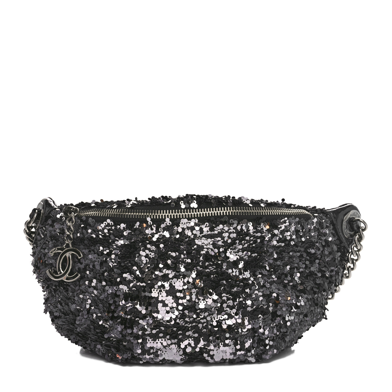 CHANEL Sequin Shiny Aged Calfskin Sparkling City Waist Bag