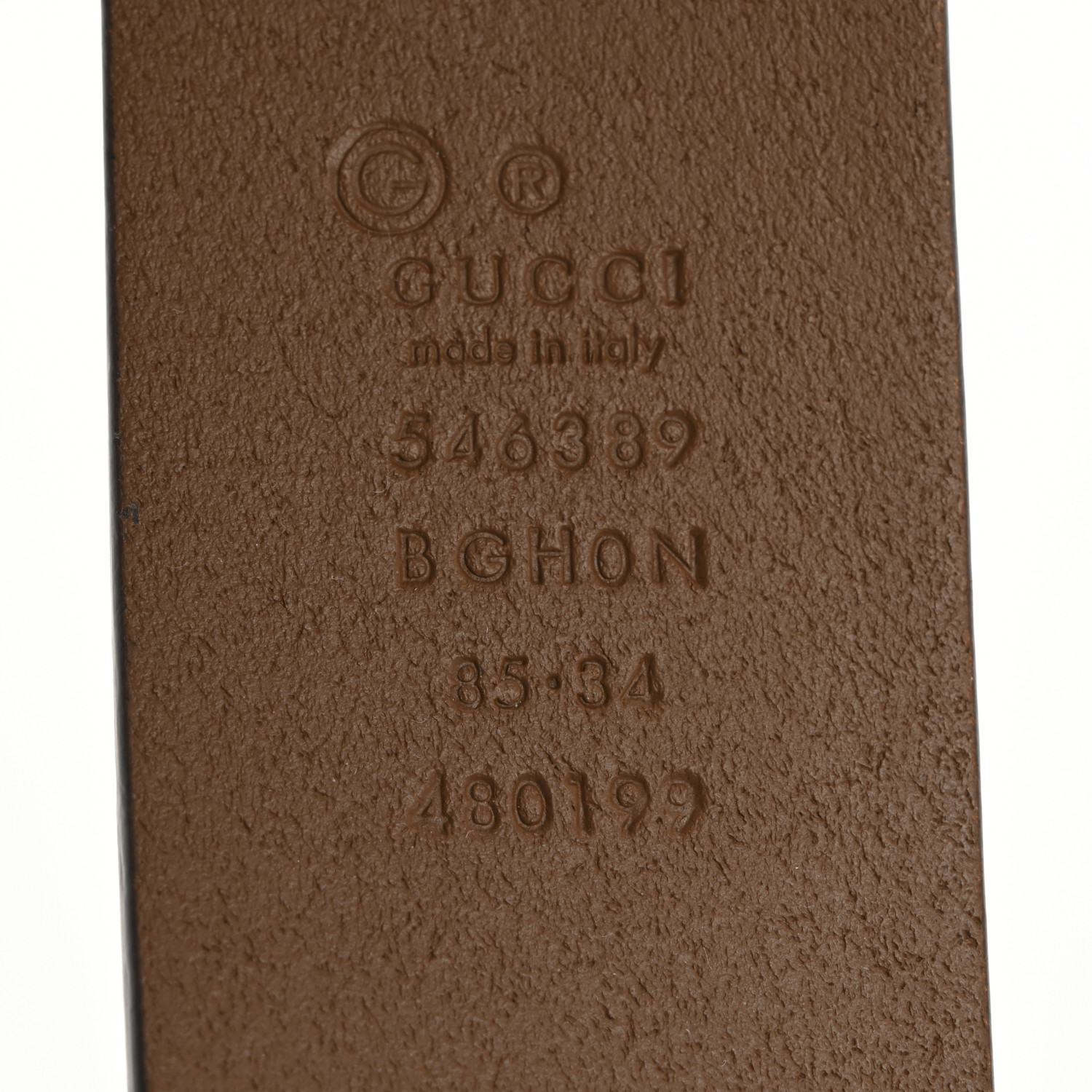 GUCCI Selleria Calfskin Mens Interlocking G 37mm Belt 85 34