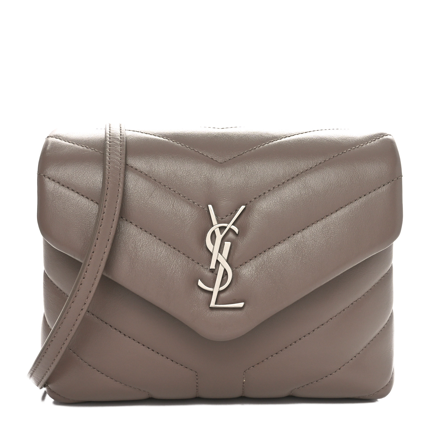SAINT LAURENT Calfskin Y Quilted Monogram Toy Loulou