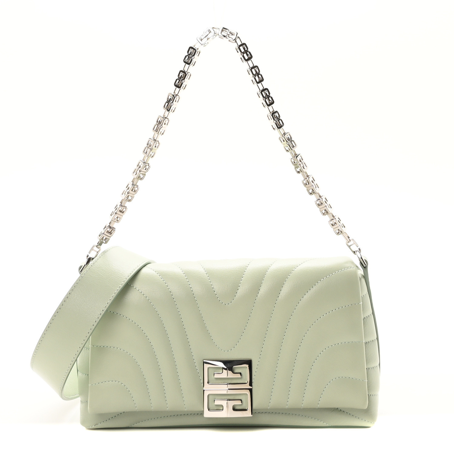 GIVENCHY 4Gモノグラム コットンテリー ミニドレス＊LIGHT GREEN GIVENCHY Calfskin Quilted Small 4G Shoulder Bag Light Green
