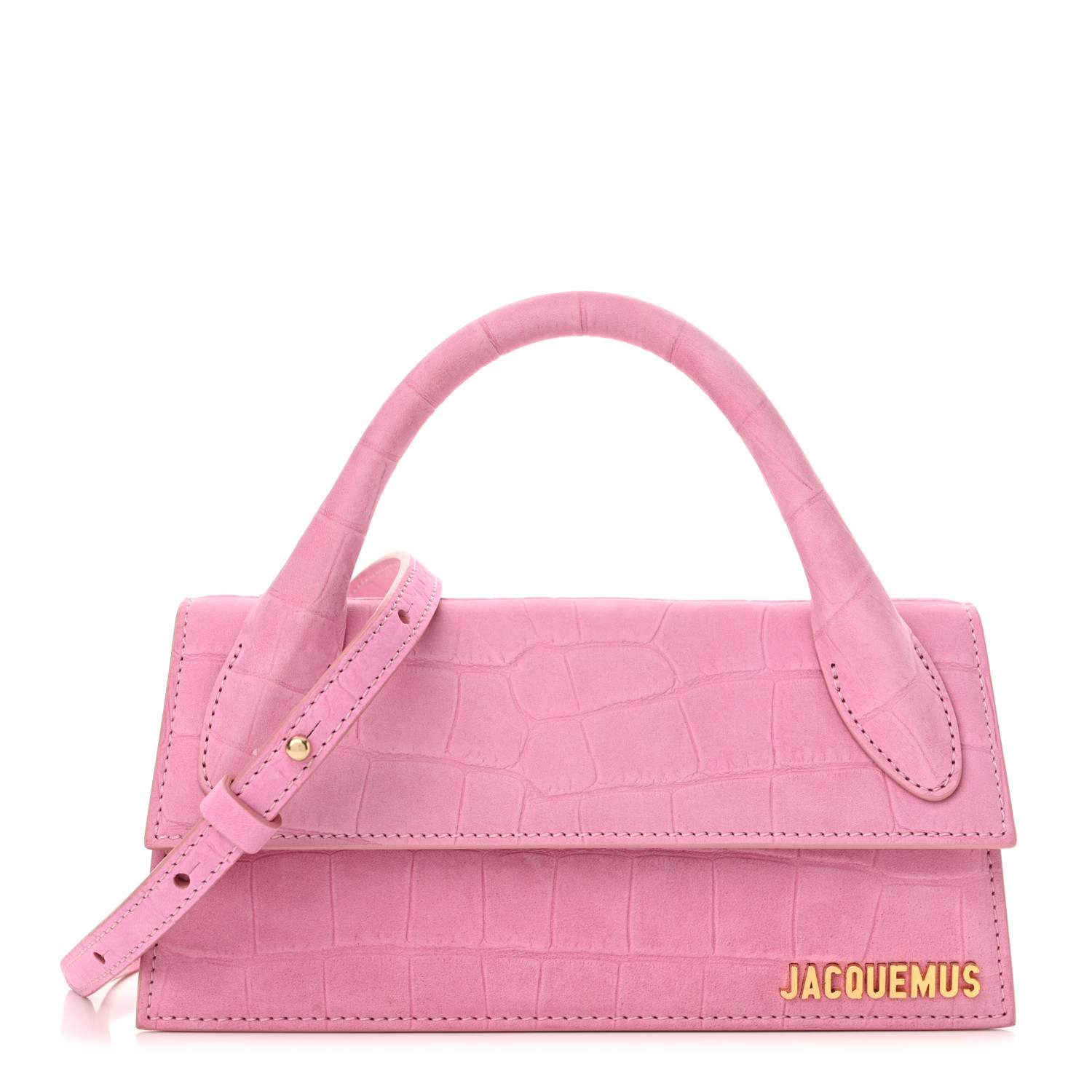 【関税＆送料込み】Jacquemus Crocodile Effect Le Chiquito M JACQUEMUS Le Chiquito Moyen mini embellished croc-effect