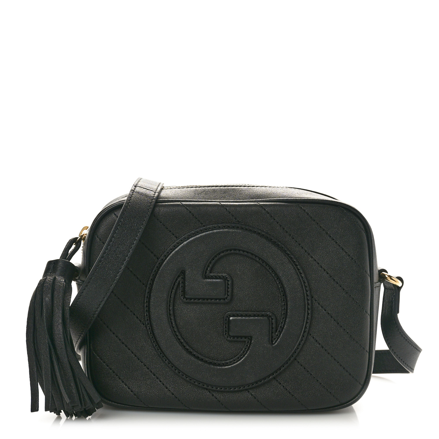【GUCCI】SAKAI Blondie Diagonal Stitch Shoulder Bag Black GUCCI Sakai Be Green Calfskin Diagonal Stitched Small
