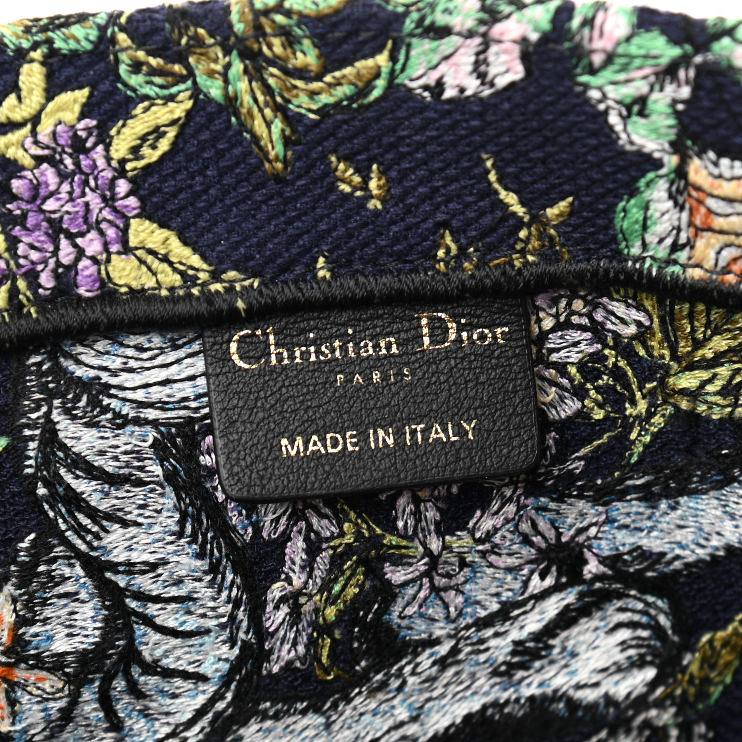バッグ Christian Dior CHRISTIAN DIOR Oblique Embroidered Saddle Bag Blue 1669713
