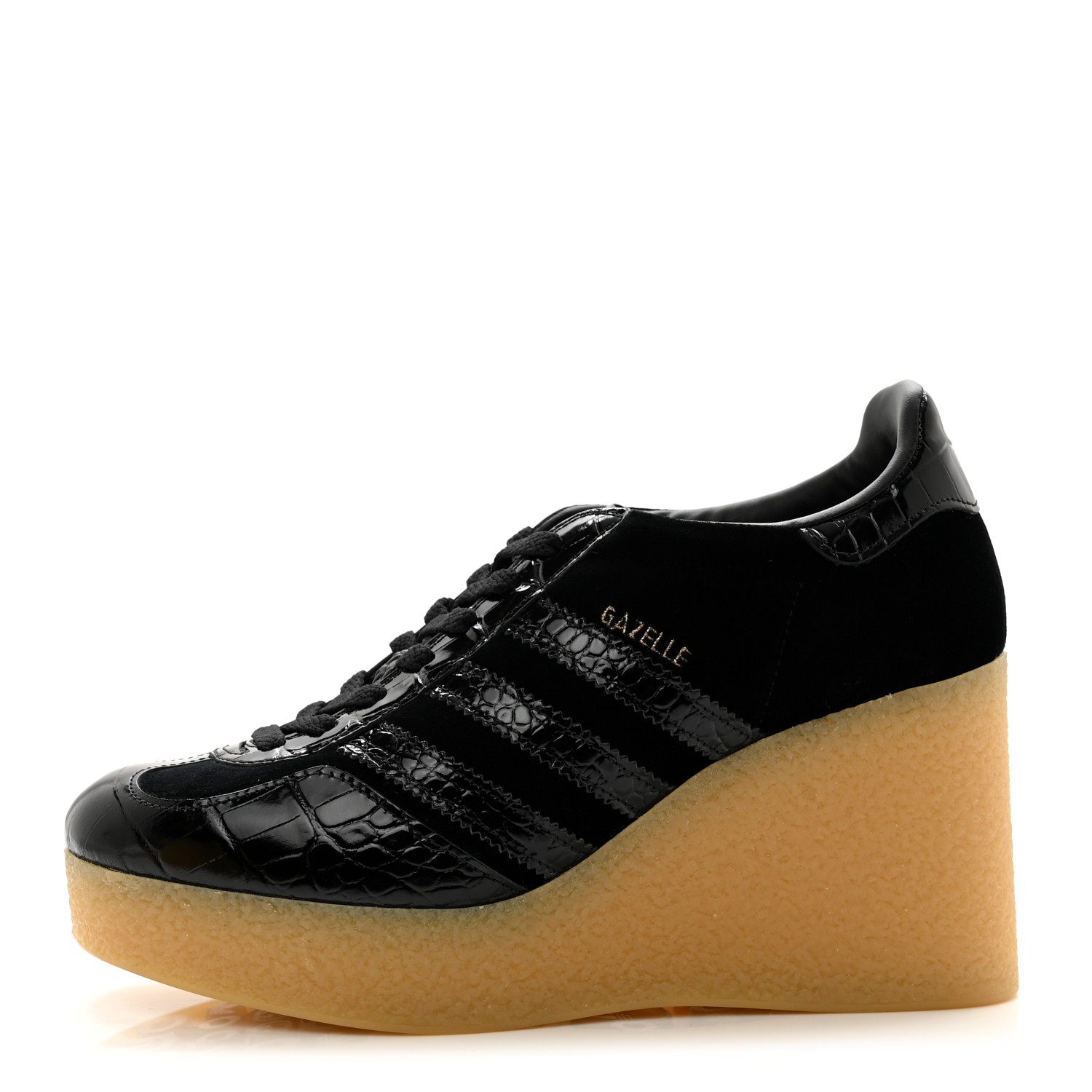 ☆ ADIDAS x GUCCI Wedge Gazelle ‘Crocodile Embossed’ ☆ GUCCI X ADIDAS Velvet Crocodile Embossed Gazelle Wedge