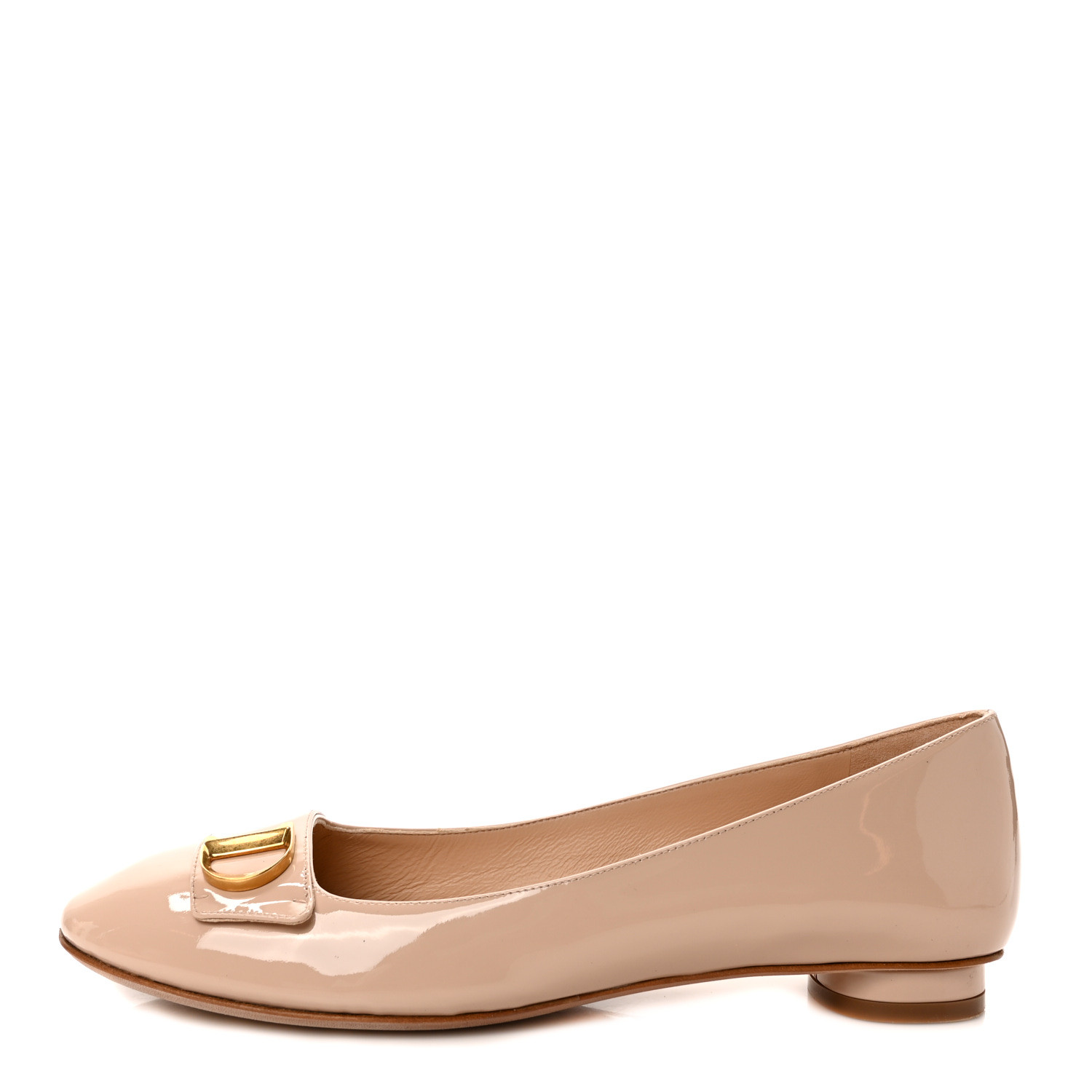CHRISTIAN DIOR Patent Calfskin C'est Dior Ballet Flats 38.5