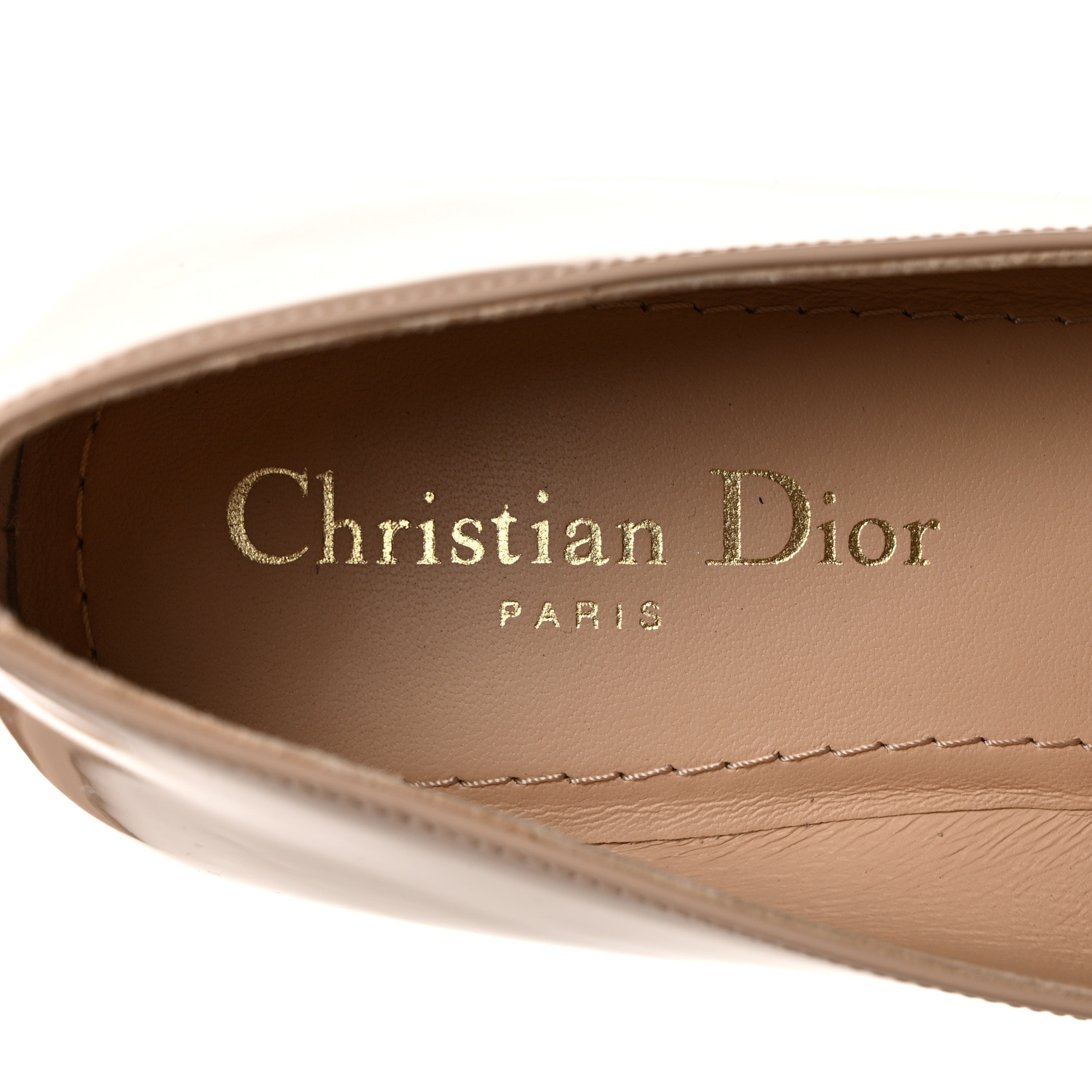 CHRISTIAN DIOR Patent Calfskin C'est Dior Ballet Flats 38.5