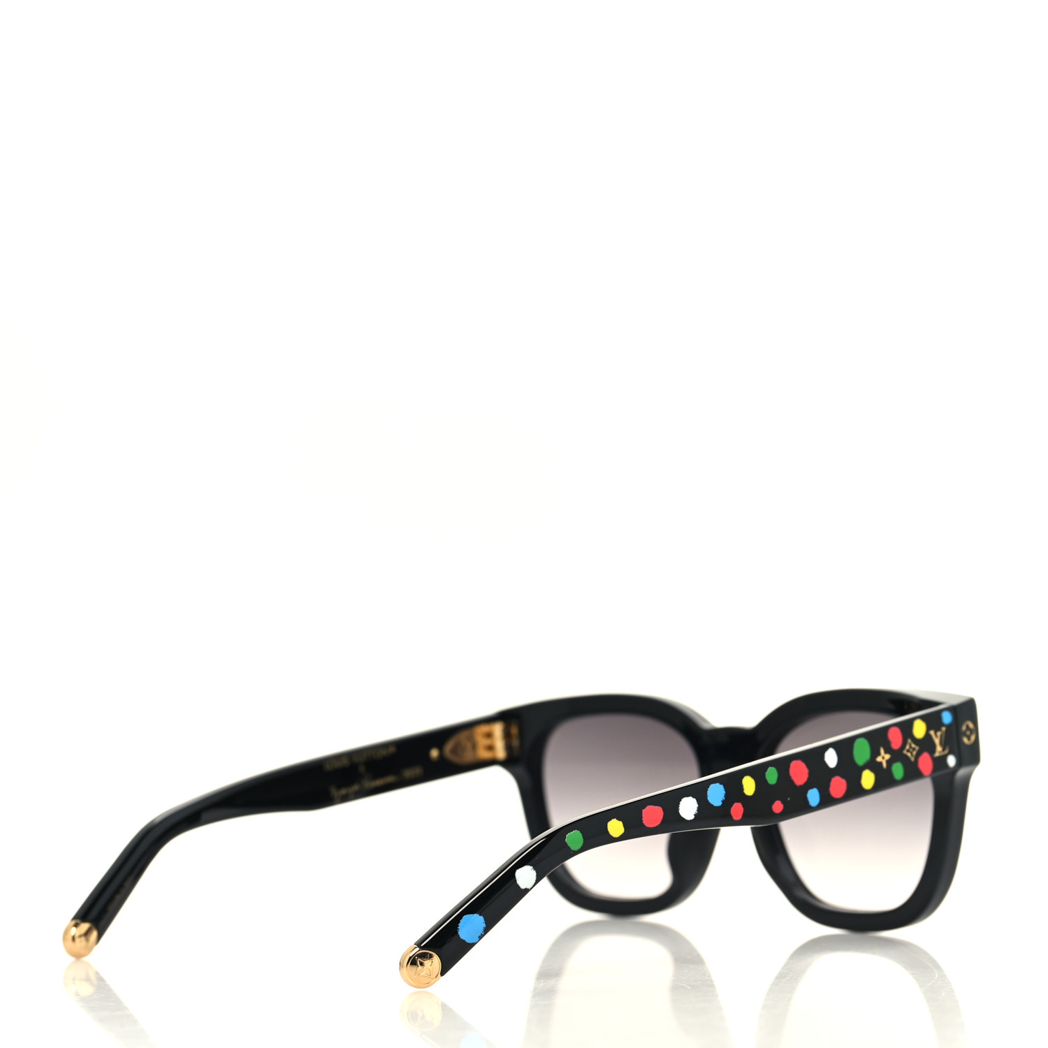 U. ໒꒱ LOUIS VUITTON LV X YK Acetate Painted Dots Sunglasses Z1903E