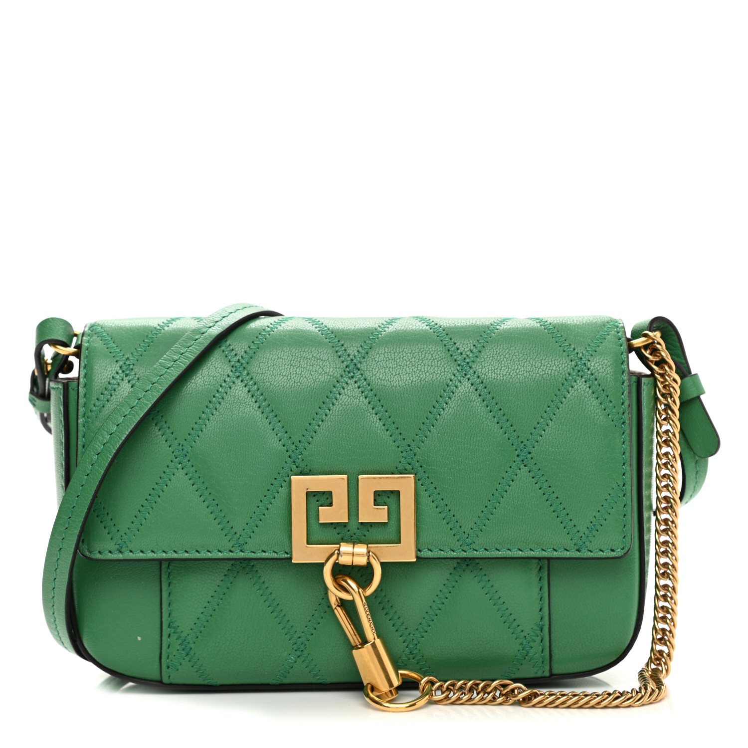 GIVENCHY Goatskin Quilted GV3 Mini Pocket Convertible Bag