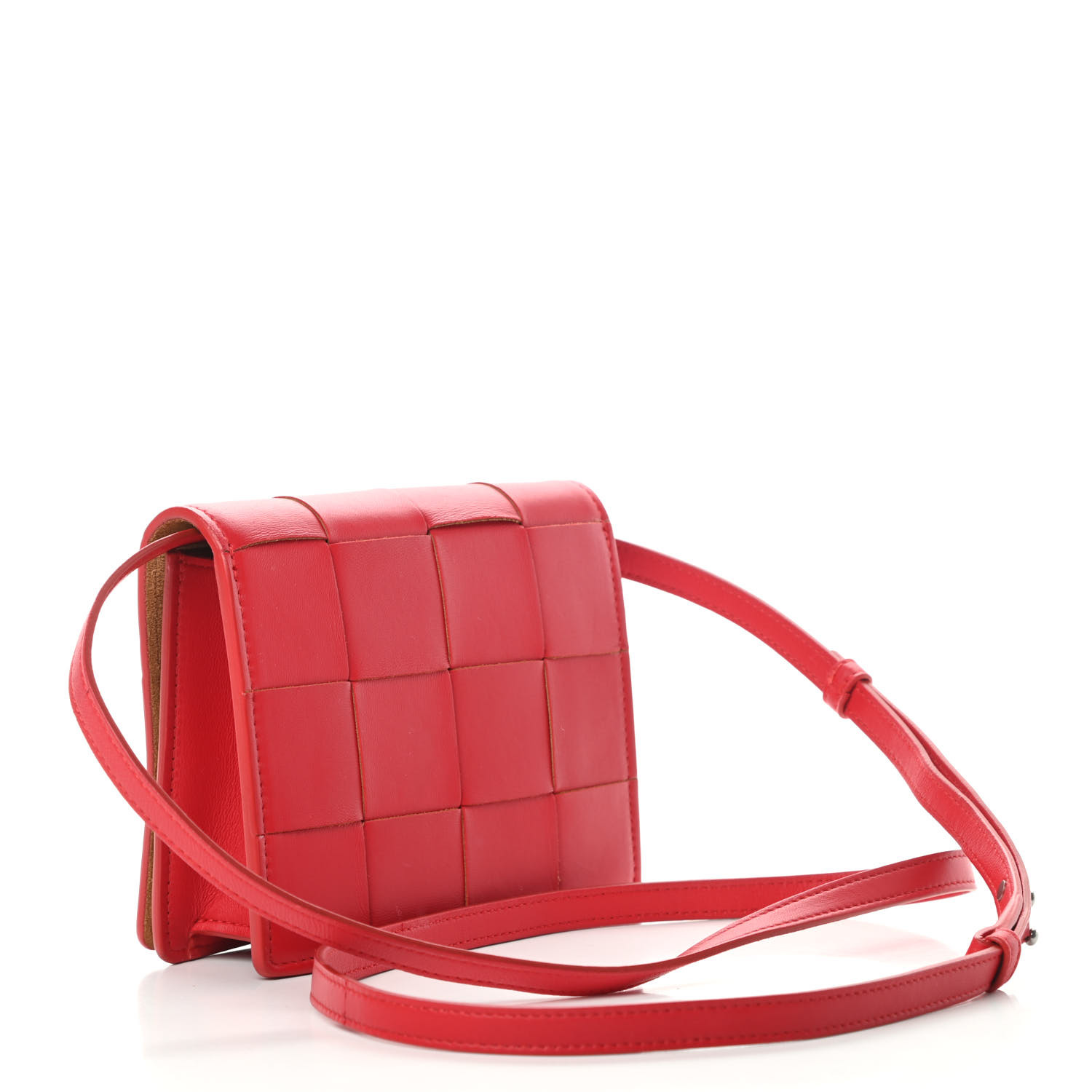 BOTTEGA VENETA Lambskin Maxi Intrecciato Mini Cassette