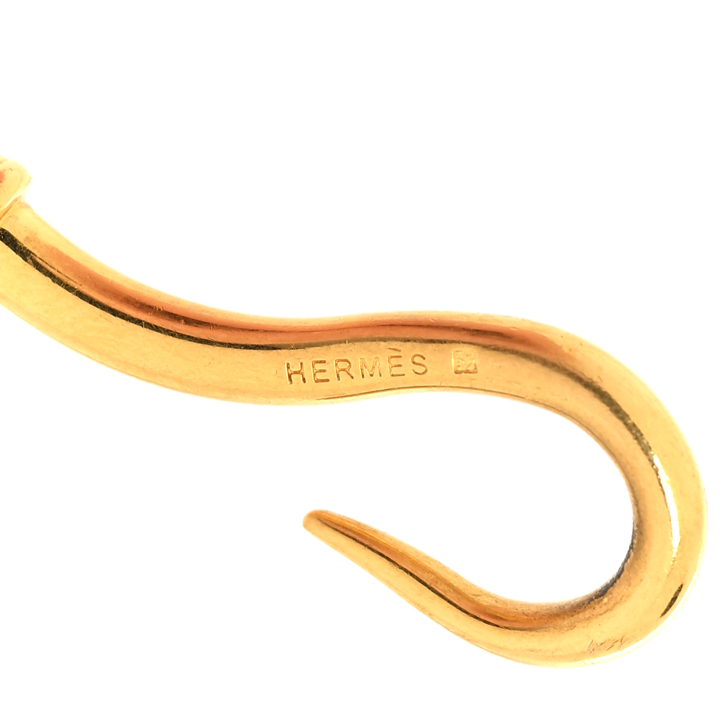 HERMES Natural Bridle Jumbo Hook Double Tour Bracelet Bouton