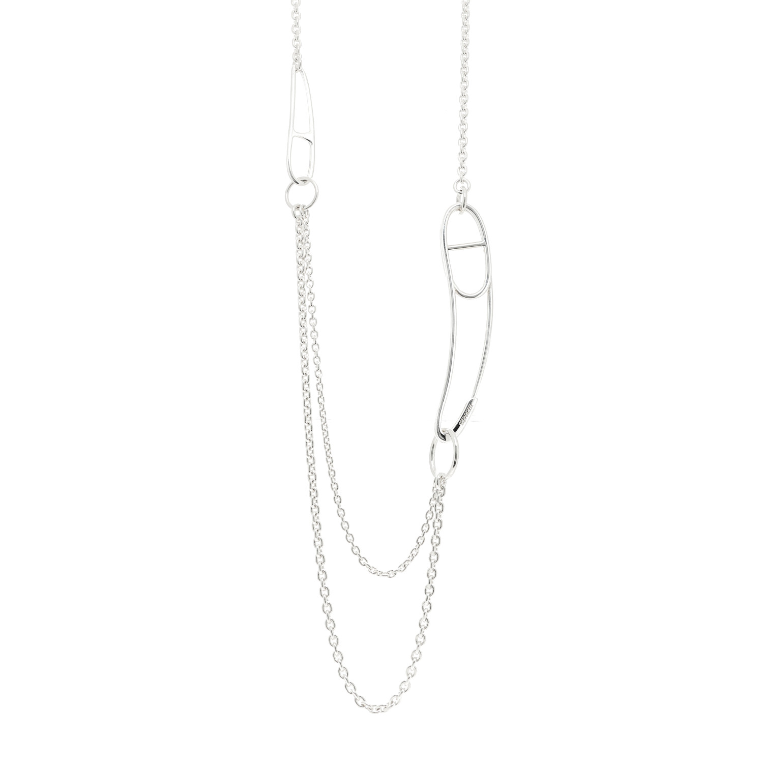 【エレガントに】HERMESE ver Chaine d'ancre long necklace Hermes Sterling Silver Ever Chaine d'Ancre Long Necklace