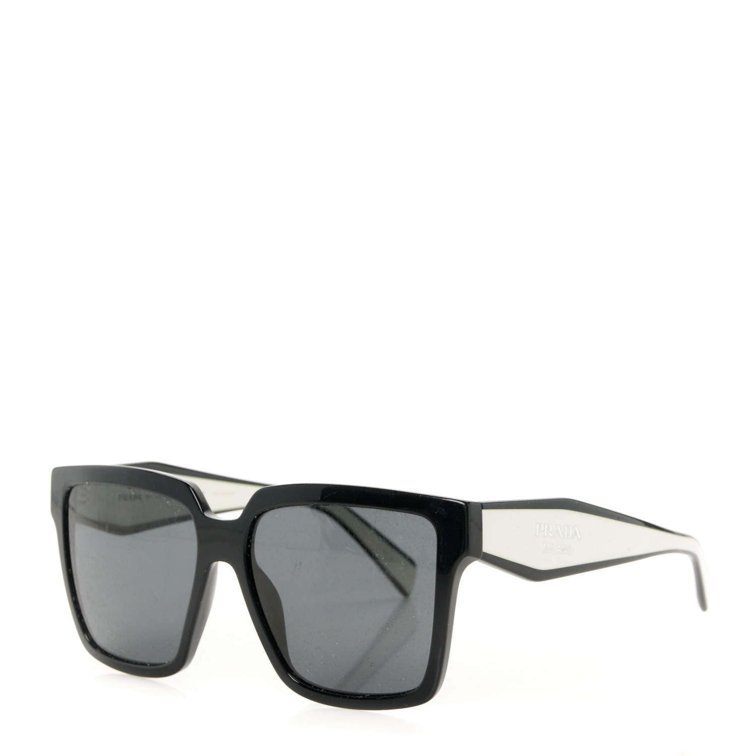 から厳選した PRADA 1657653 White Black 24Z SPR Sunglasses Square Acetate 小物