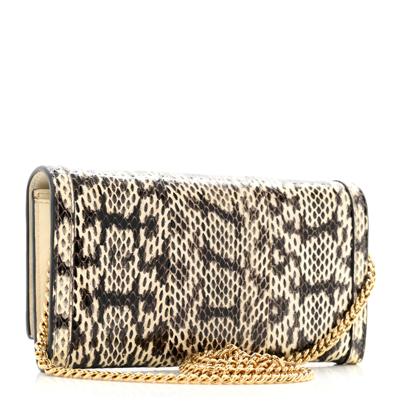 GUCCI Snakeskin GG Ophidia Wallet On Chain Roccia 1661074