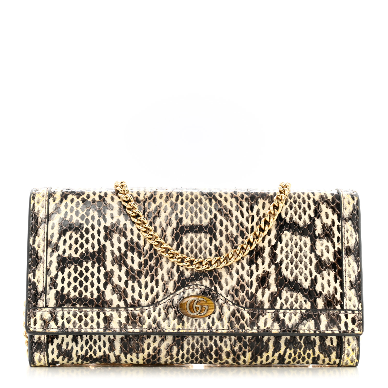 折りたたみ財布 Ophidia Snake Skin Card Case GUCCI Snakeskin GG Ophidia Wallet On Chain Roccia 1661074