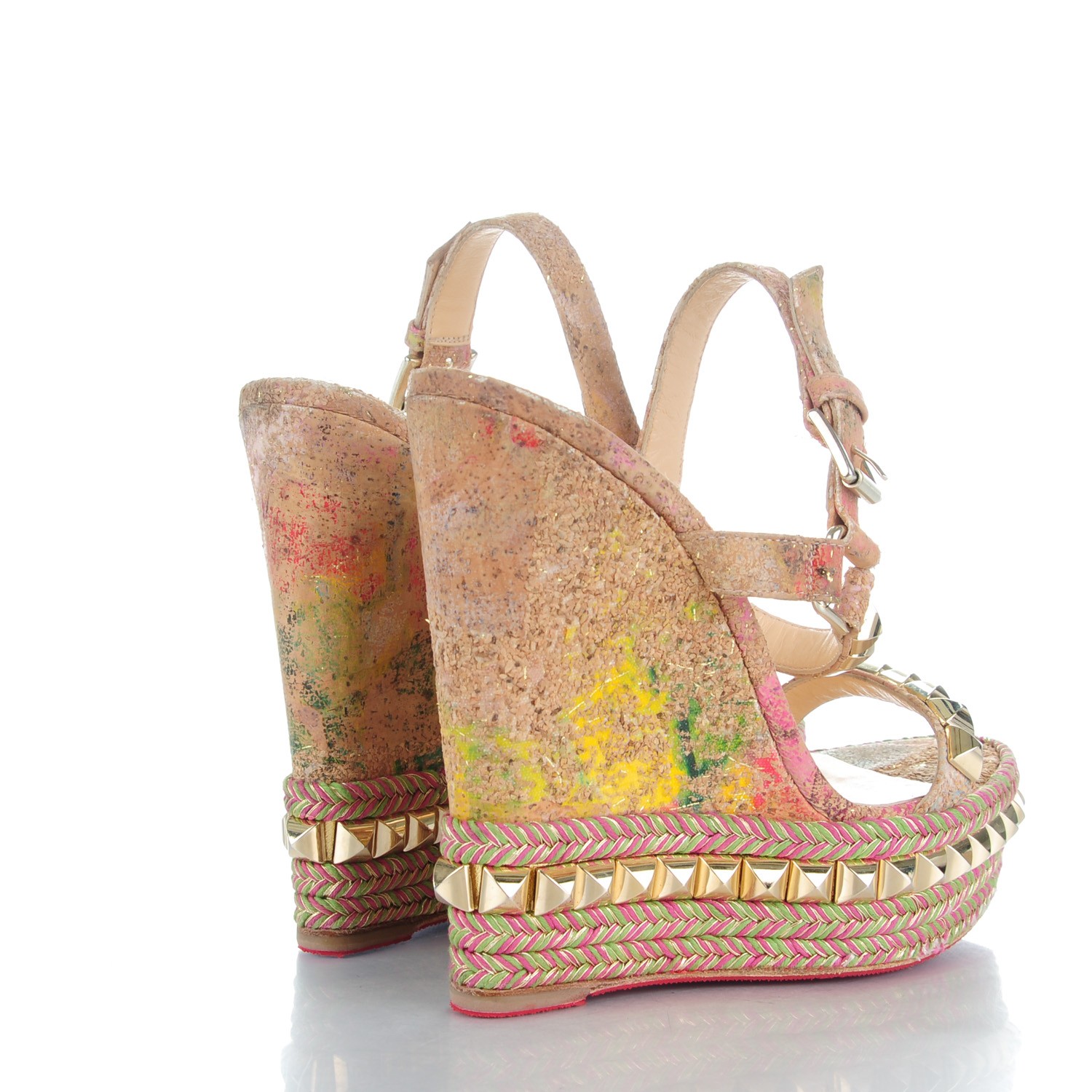 ルブタン Cataclou 140 cork blooming CHRISTIAN LOUBOUTIN Cork Bloom Print Cataclou 140 Wedge