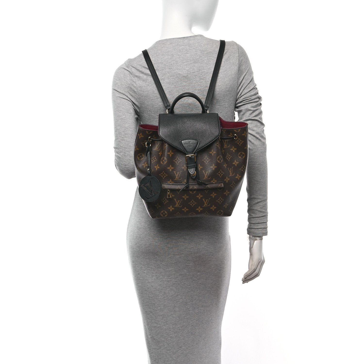 LOUIS VUITTON Monogram Montsouris PM Black 3