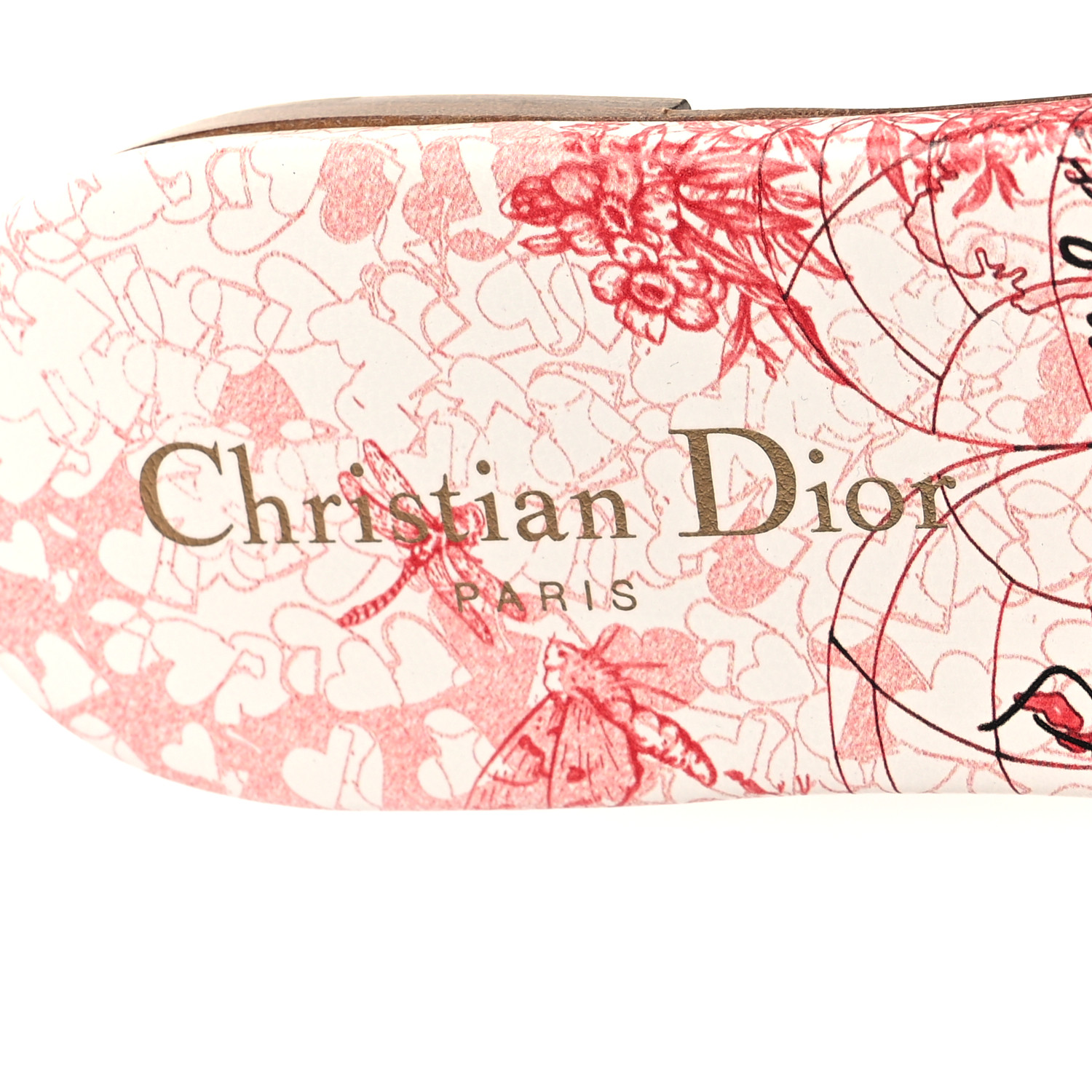 CHRISTIAN DIOR Canvas Embroidered Dioramour Dway Mules Slide