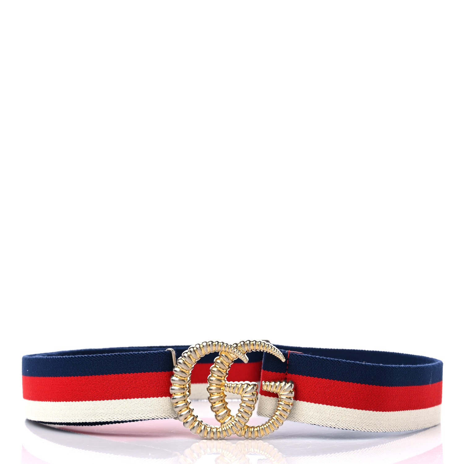GUCCI Canvas Torchon Double G Sylvie Web Belt 110 44 Red