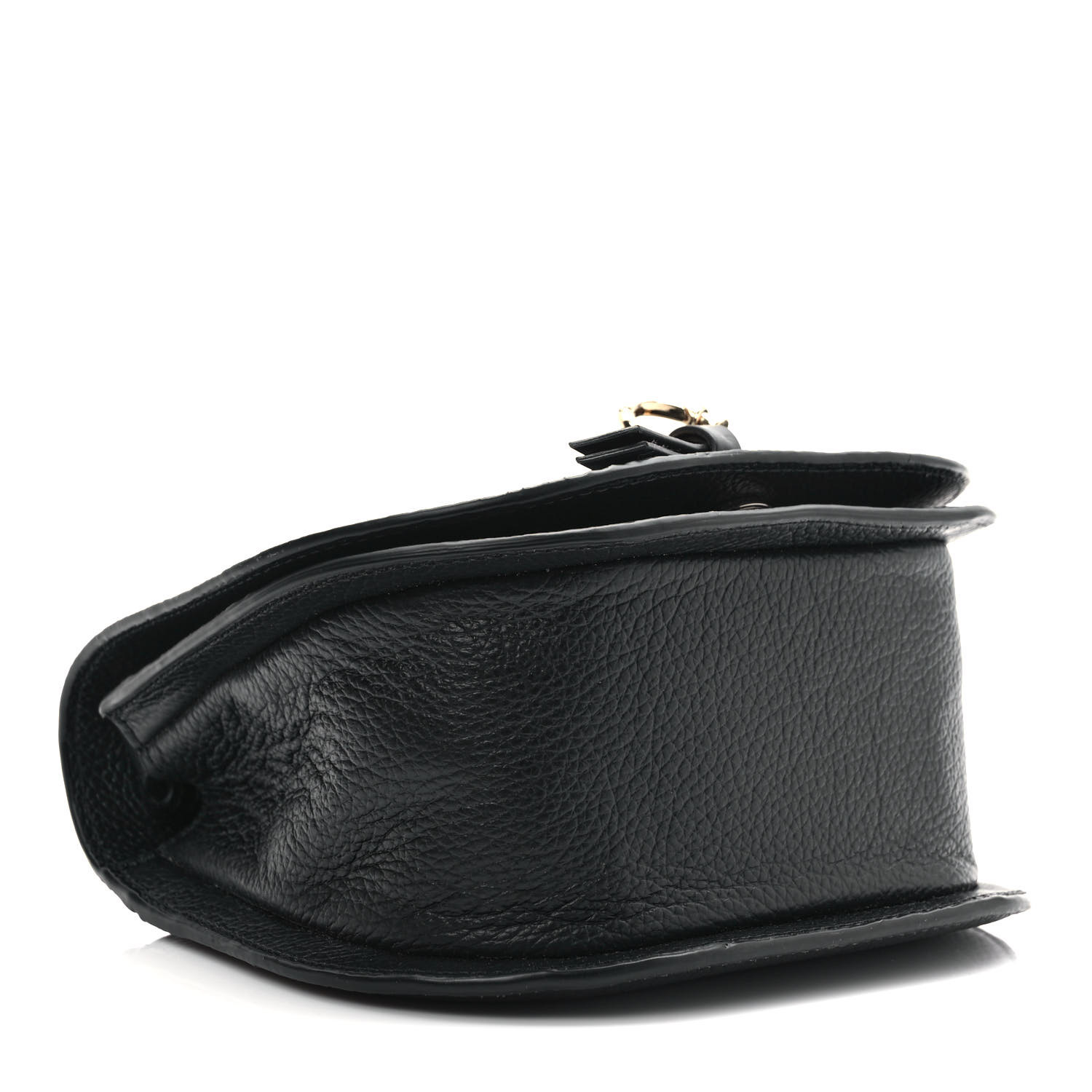CHLOE Calfskin Mini Alphabet Saddle Bag Black 1165702