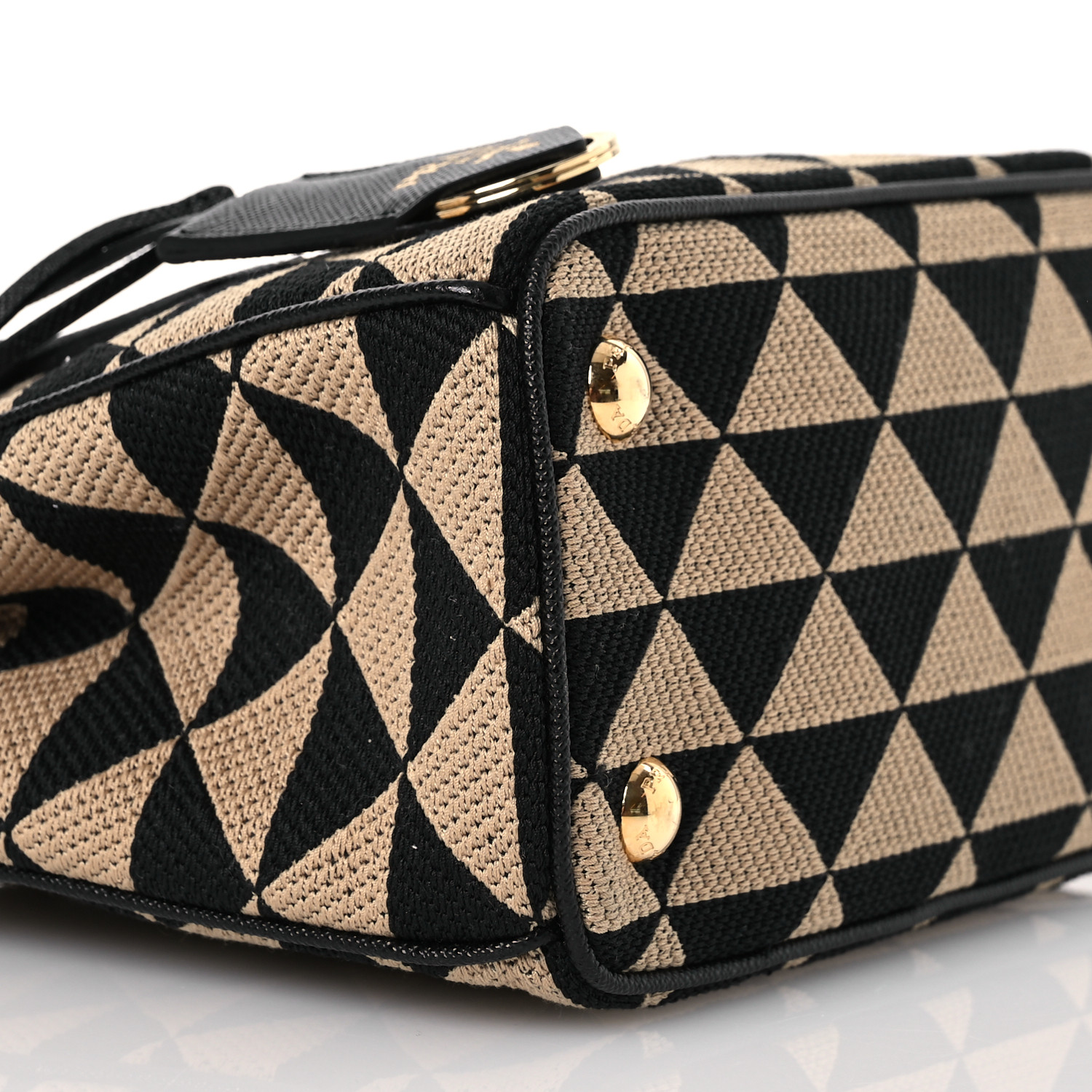 ✡*️様 PRADA PRADA Jacquard Saffiano Triangolo Symbole Embroidered Mini