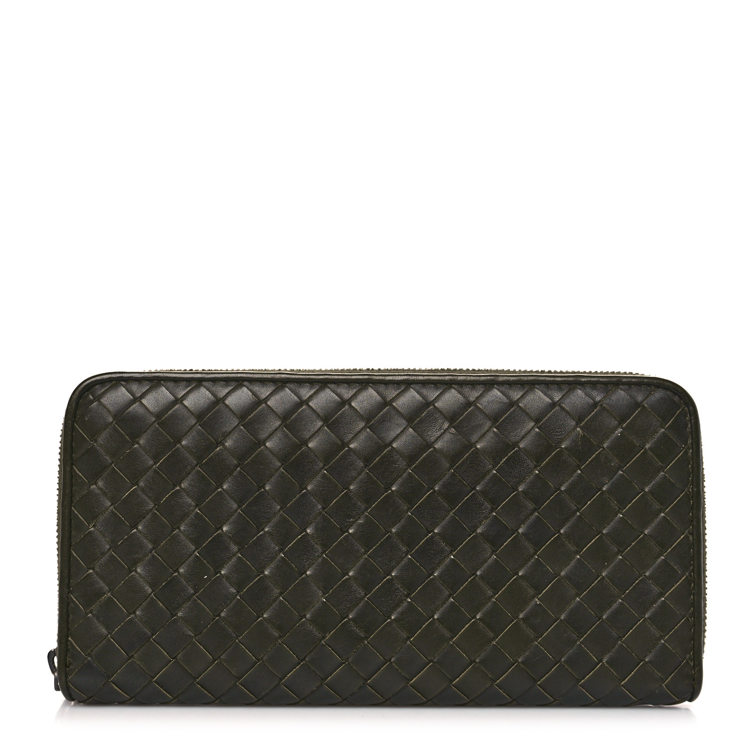 折りたたみ財布 BOTTEGA VENETA wallet in woven nappa BOTTEGA VENETA Nappa Intrecciato Zip Around Wallet Khaki