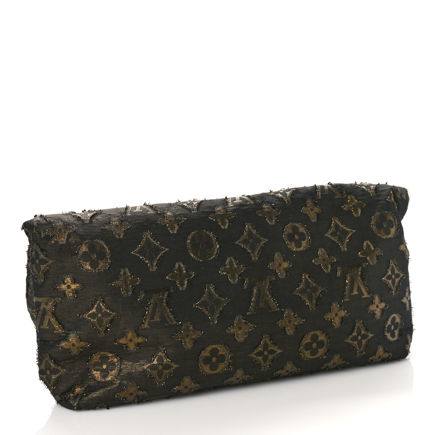 LOUIS VUITTON Lurex Quilted Monogram Altair Clutch Bronze