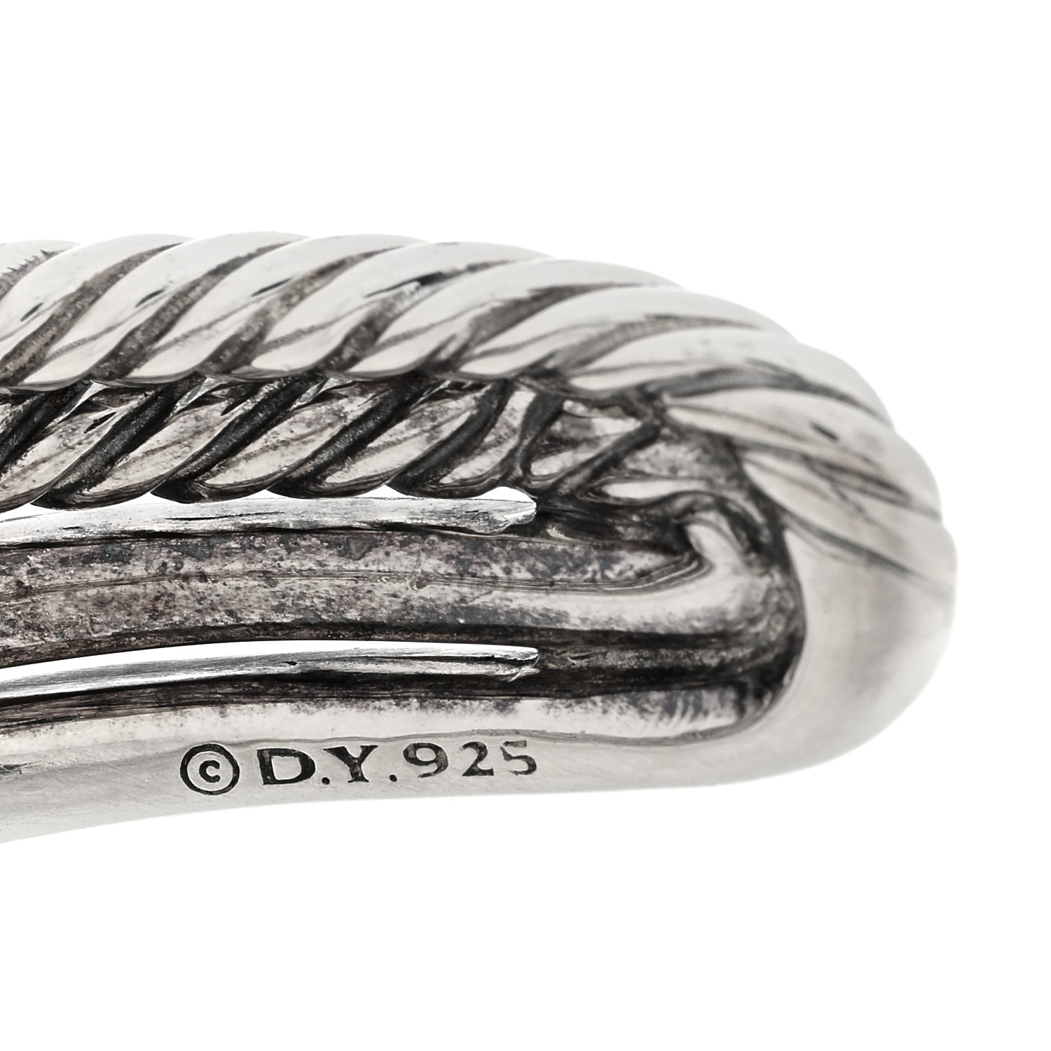 DAVID YURMAN Sterling Silver Diamond Double Loop Labyrinth