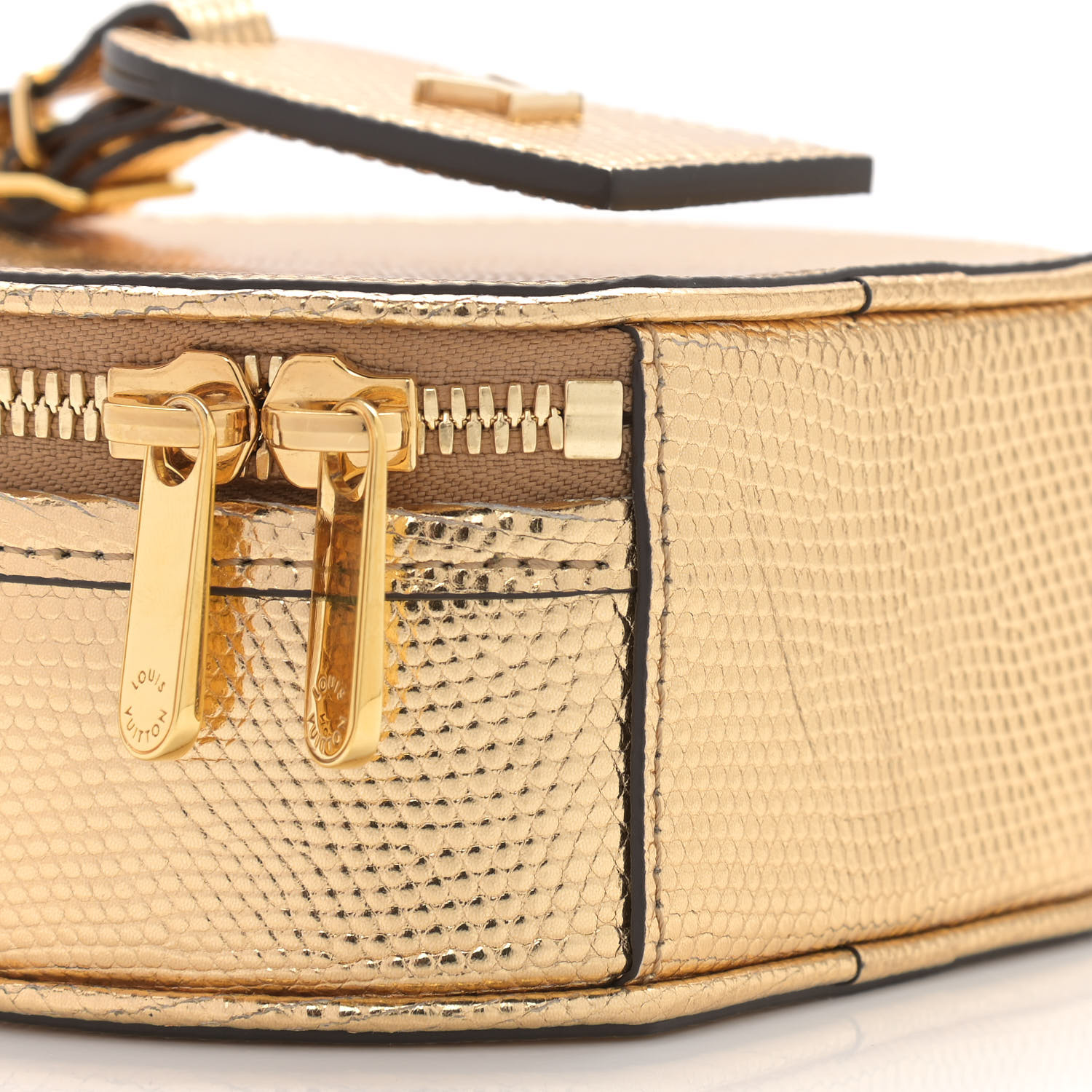 LOUIS VUITTON Lizard Mini Boite Chapeau Gold 990007