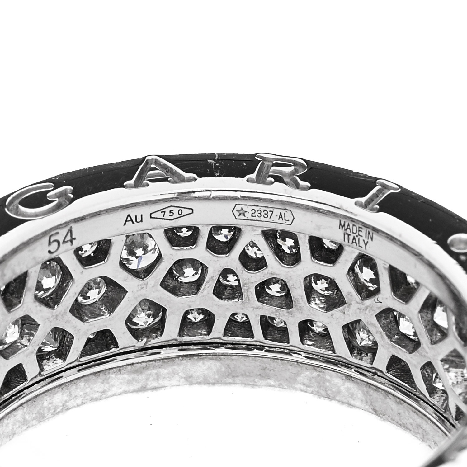 Saharaページ BULGARI 18K White Gold Diamond B.Zero1 Pave Ring 54 6.75