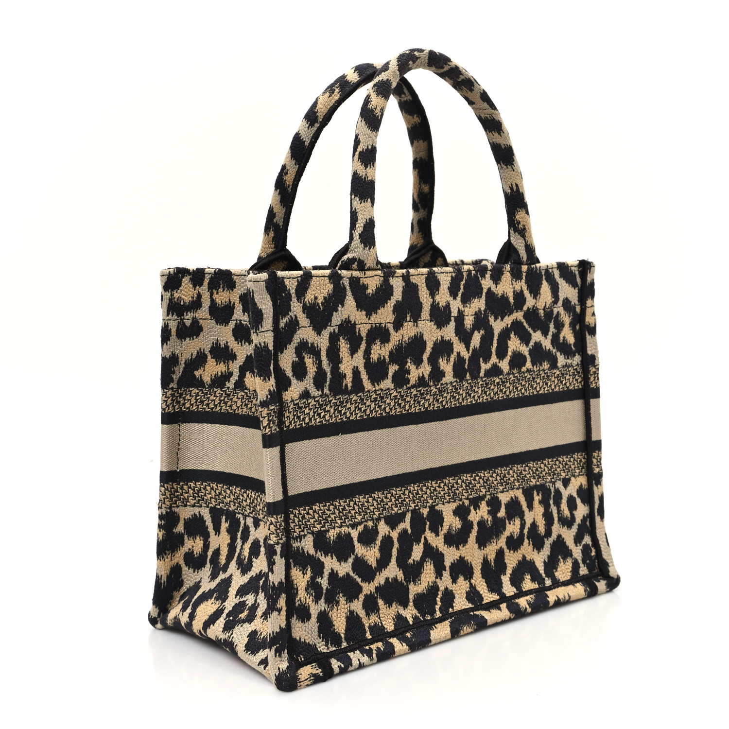 Dior ミッツァ ChristianDior CHRISTIAN DIOR Canvas Mizza Embroidered Small Leopard Book