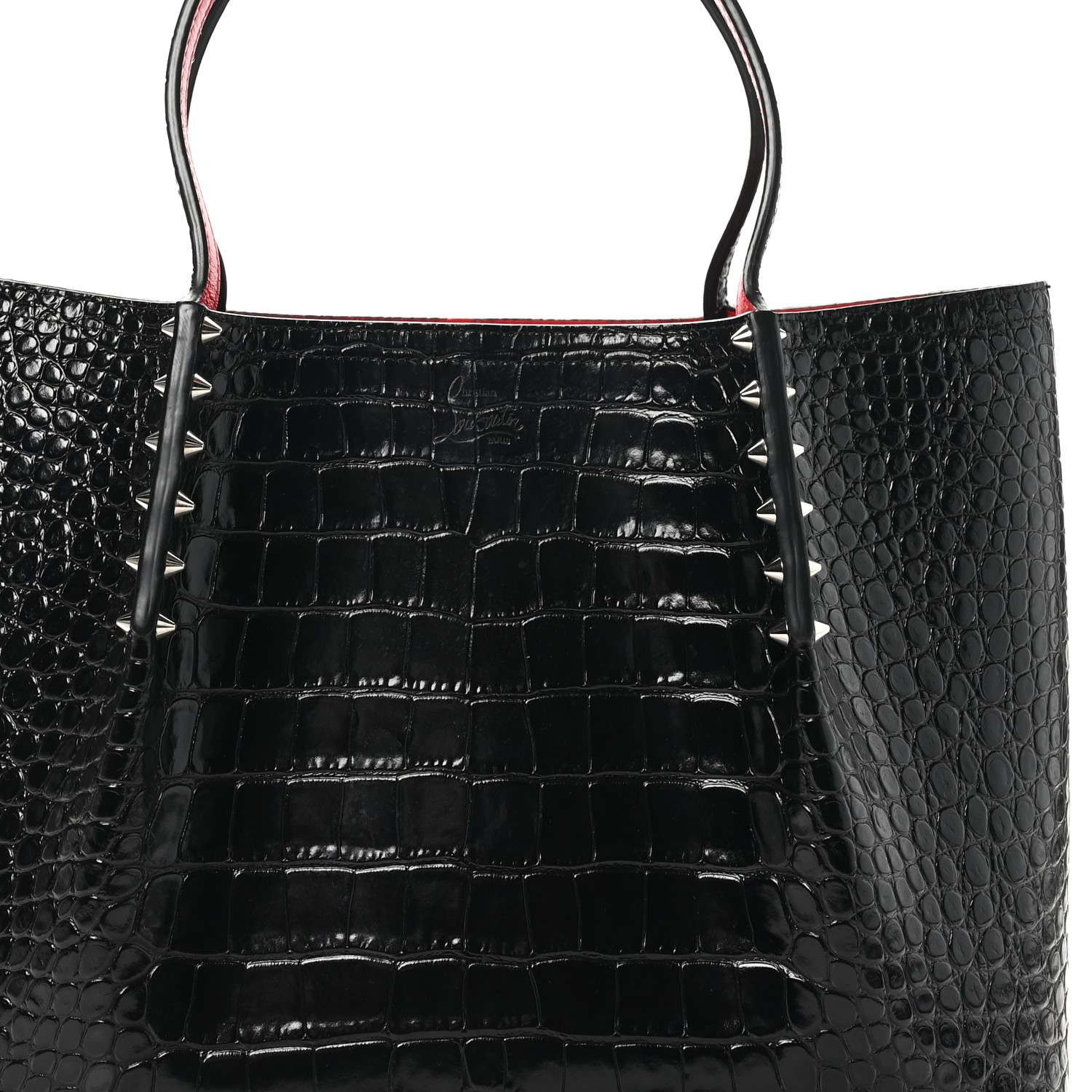 【Christian Louboutin】 Croc-effect leather tote Christian Louboutin - Croc-effect leather tote Christian