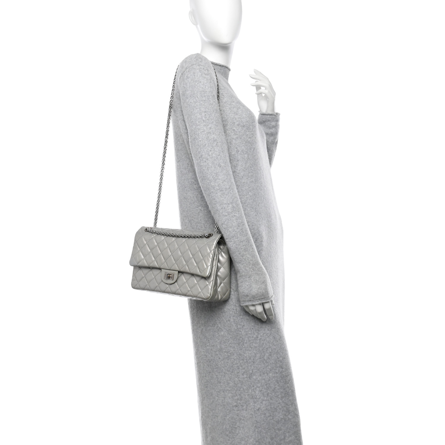 【訳あり】CHANEL CHANEL Metallic Lambskin Quilted 2.55 Reissue 226 Flap