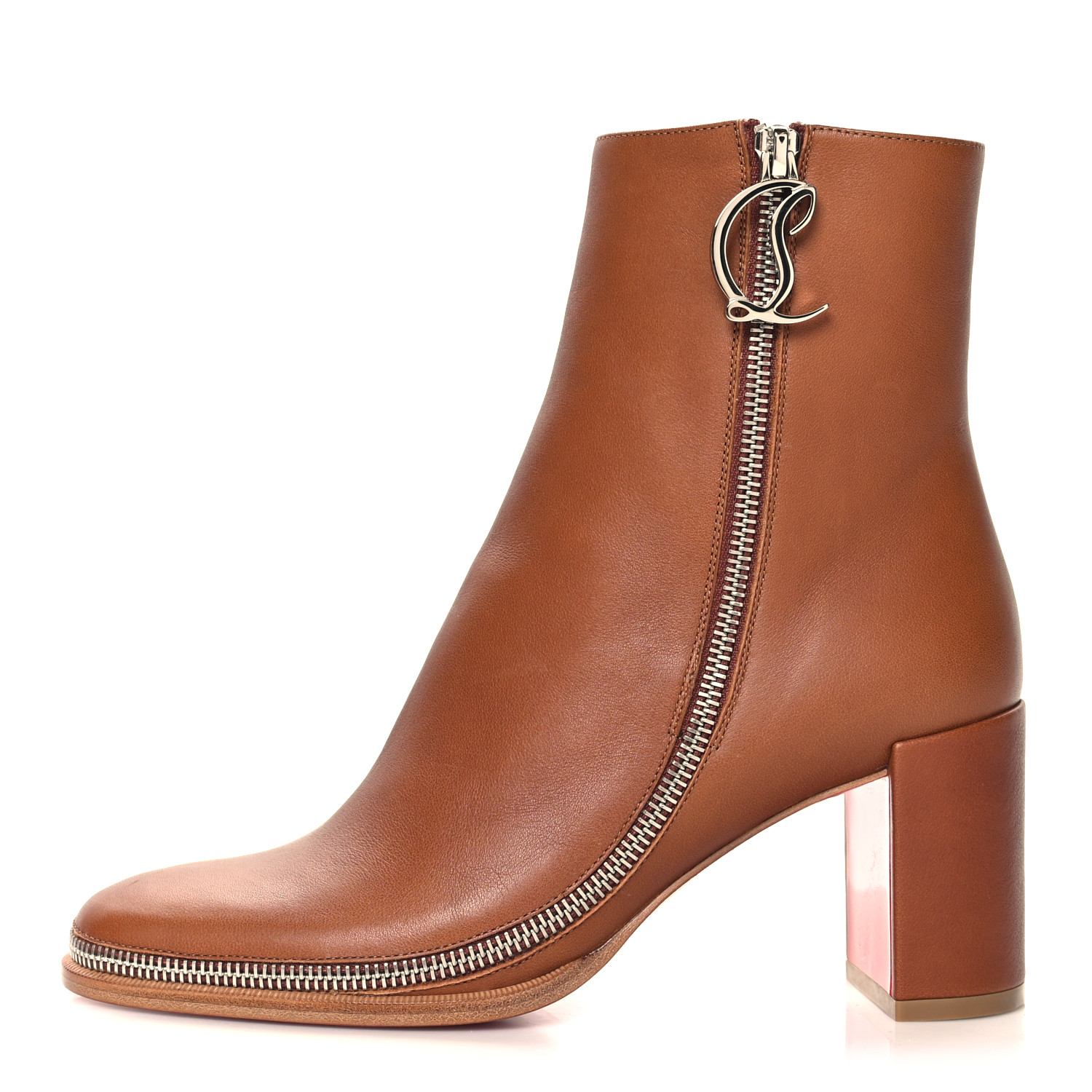 【Christian Louboutin】Cl Zip Booty 70mm レザーブーツ Christian Louboutin | CL Zip 70 black leather ankle boots