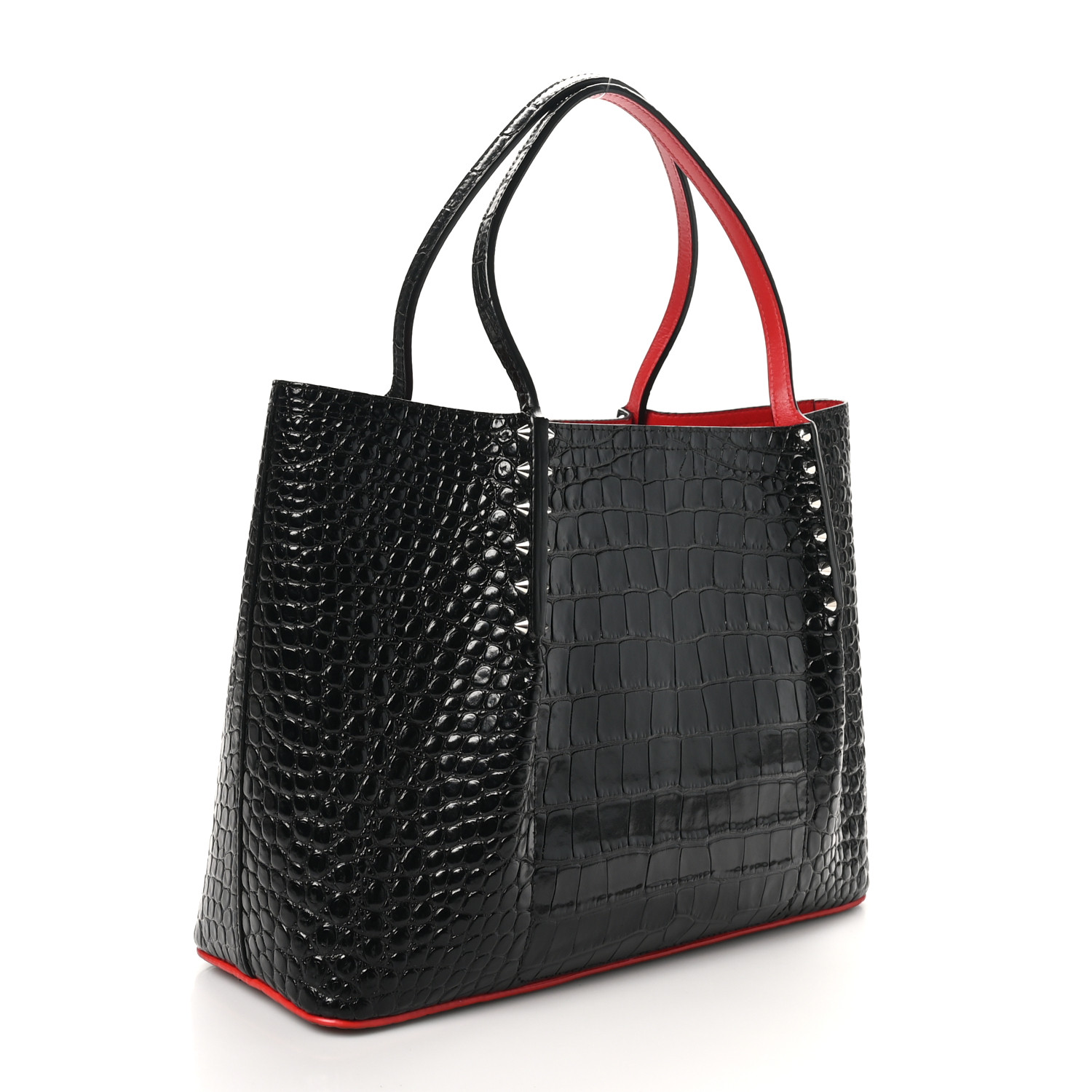 【Christian Louboutin】 Croc-effect leather tote Christian Louboutin - Croc-effect leather tote Christian