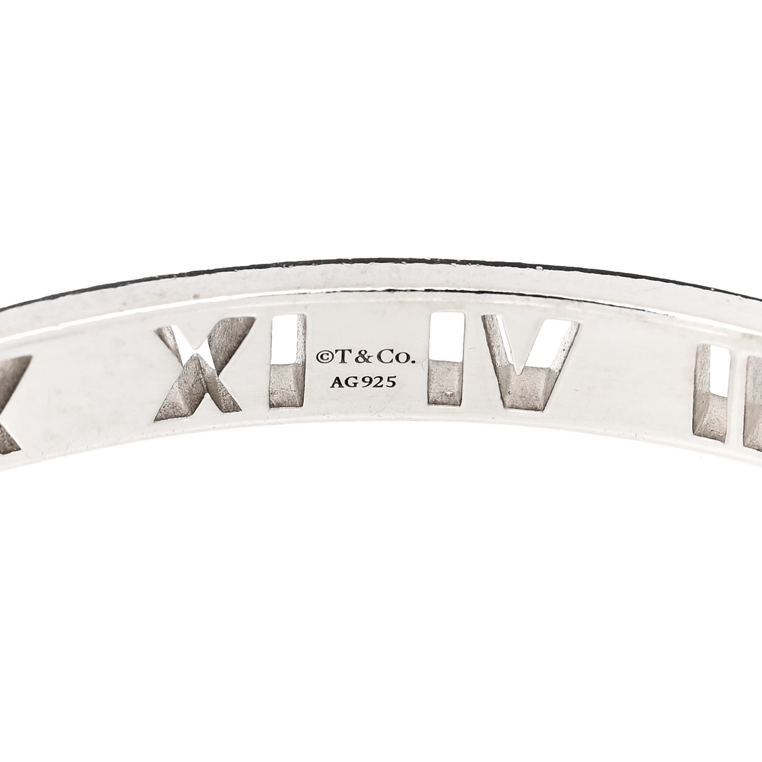 Tiffany & Co 18K White Gold Diamond Tiffany T Hinged Bangle