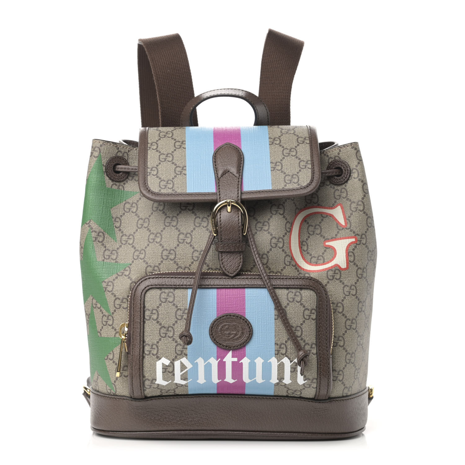 GUCCI GG Supreme Monogram Equestrian Textured Dollar