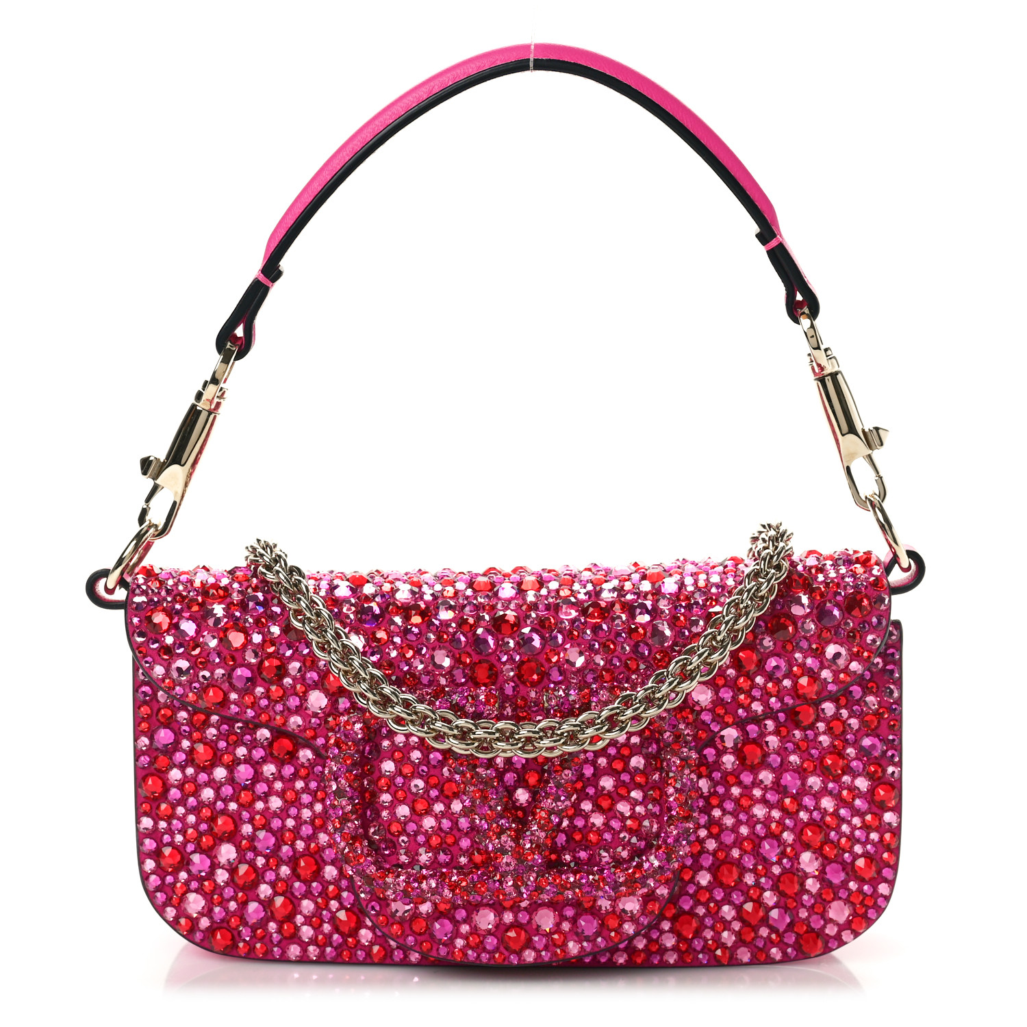 VALENTINO GARAVANI Crystal Vlogo Small Loco Shoulder Bag